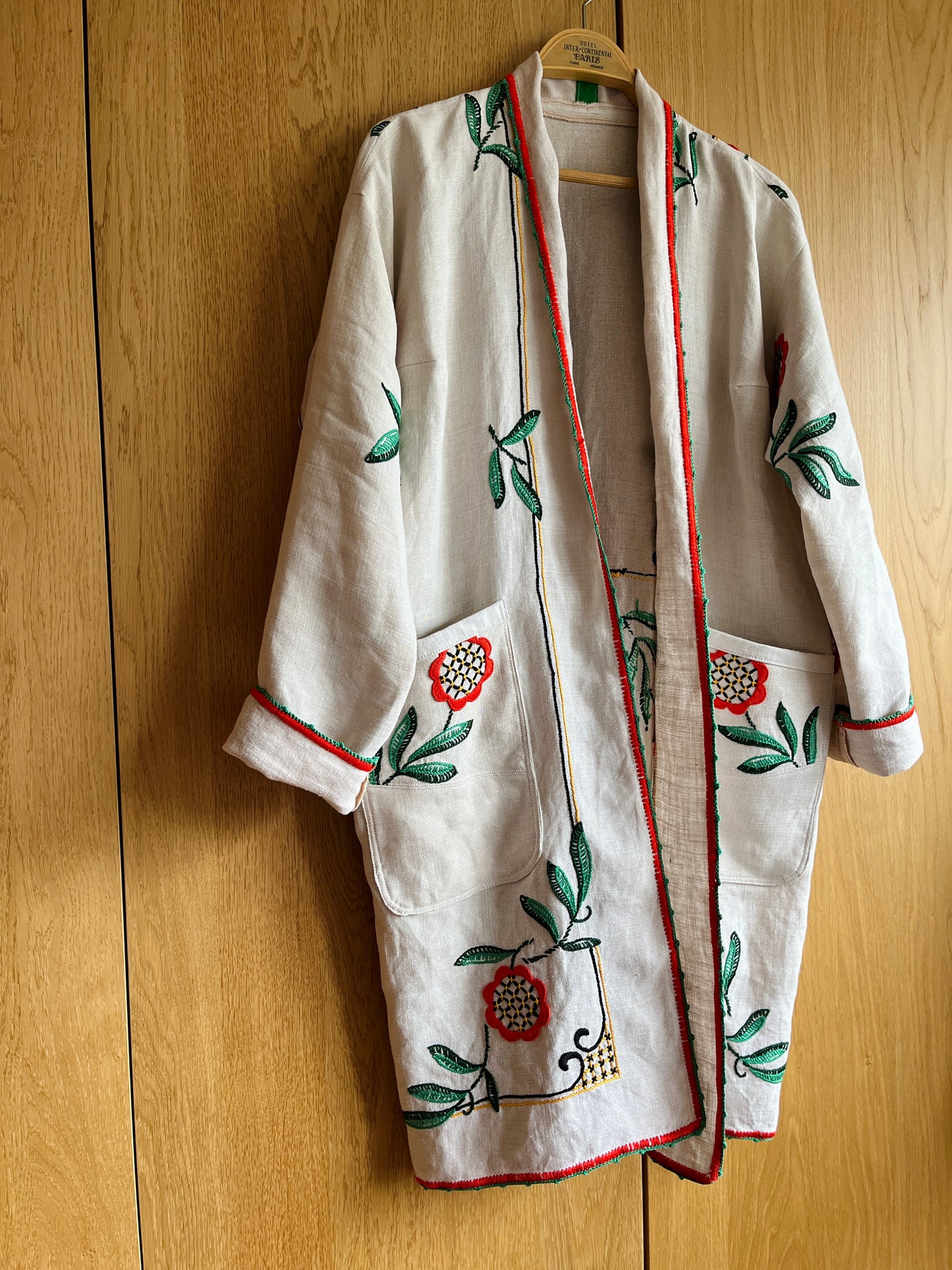 Linen long kimono
