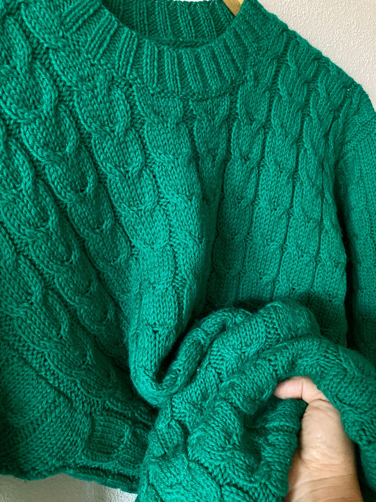 80s hand knit Soft wool Sweater Oversized Pullover