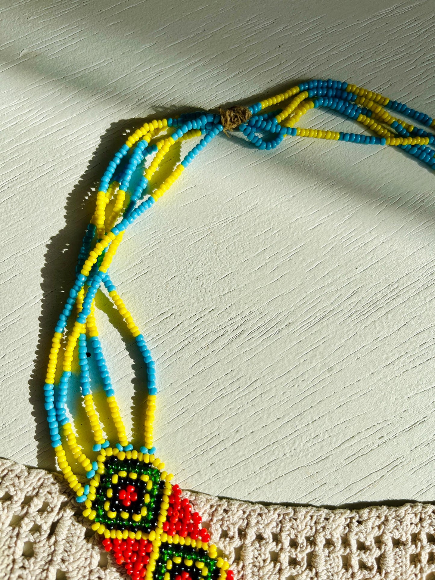 Antique 60s Ethnic Butterflies beadwork