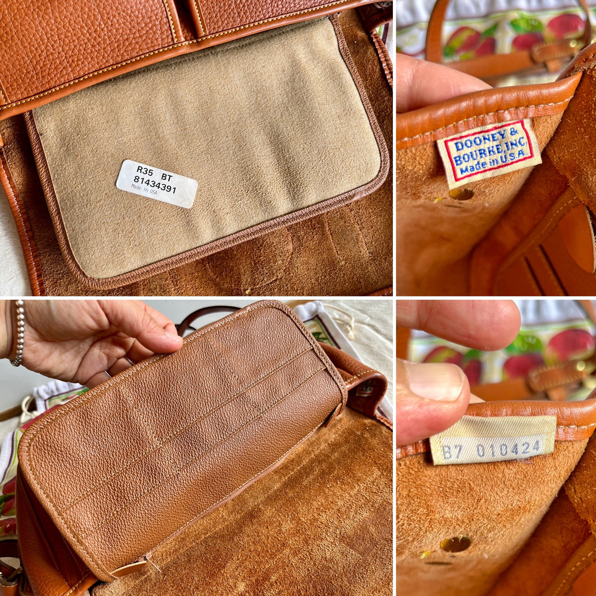 Vintage Dooney & Bourke R35 Double Pocket Outback Messenger