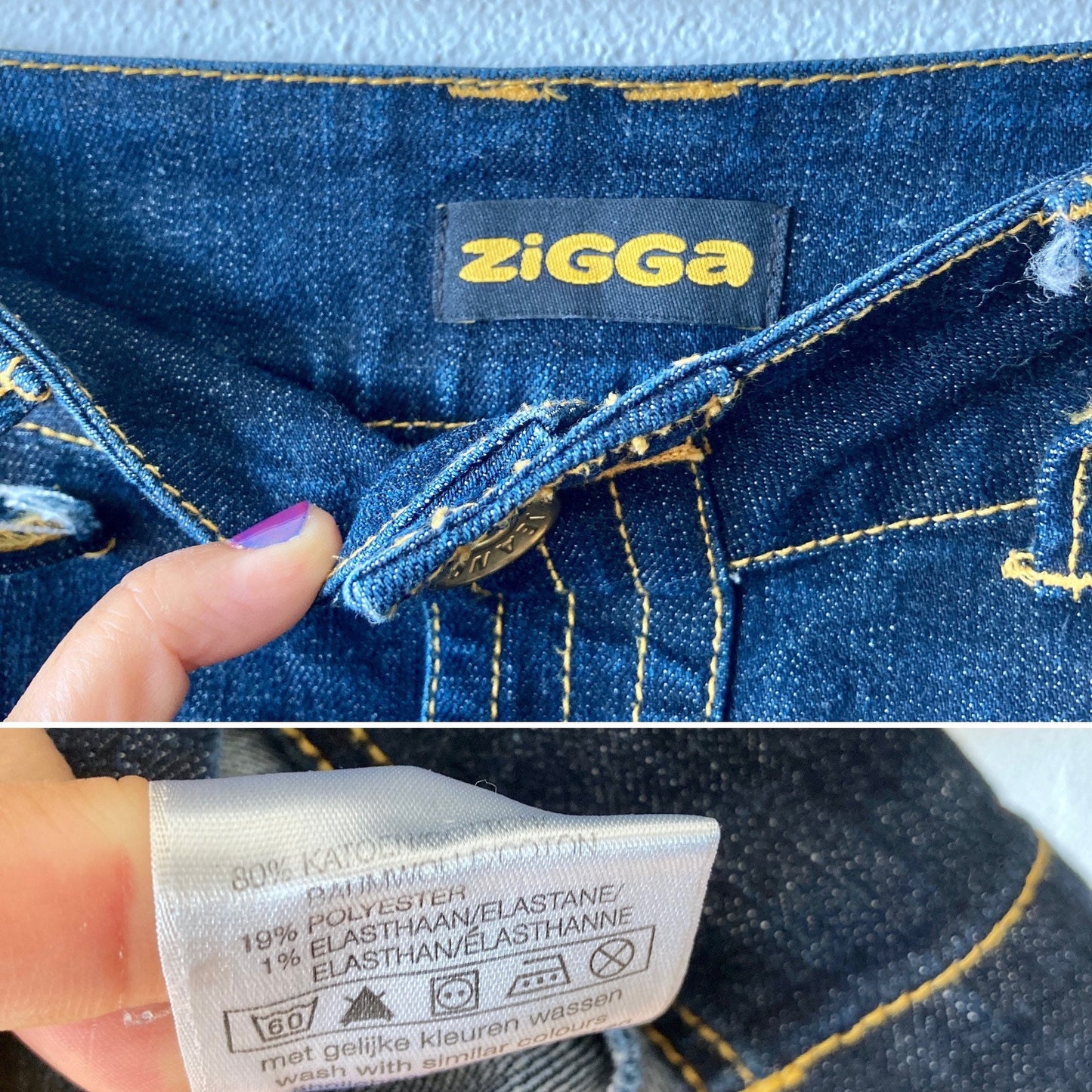Vintage 90s High Waist Front button Denim Pencil skirt