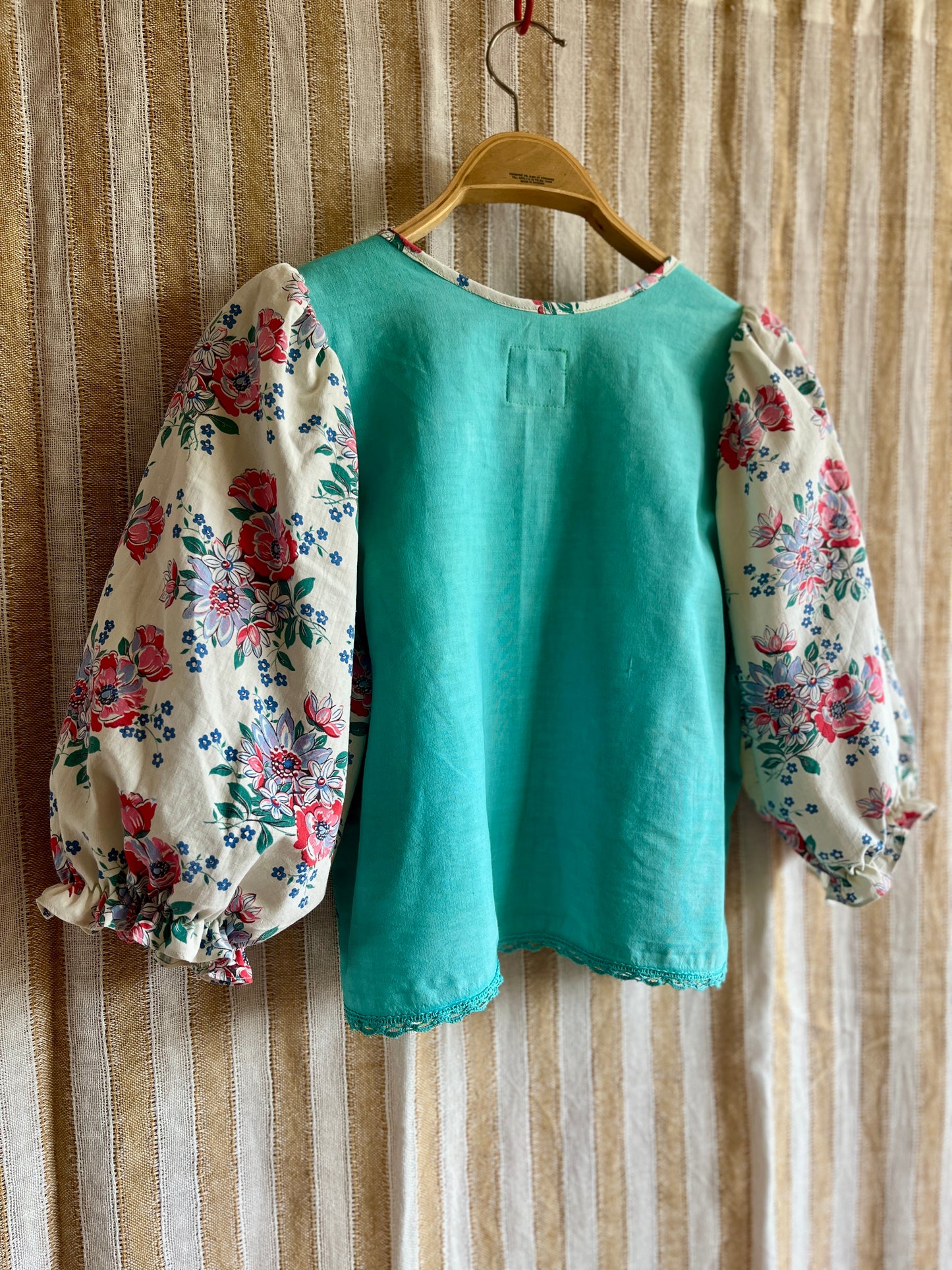 Passion Dyes - turquoise ruffle blouse