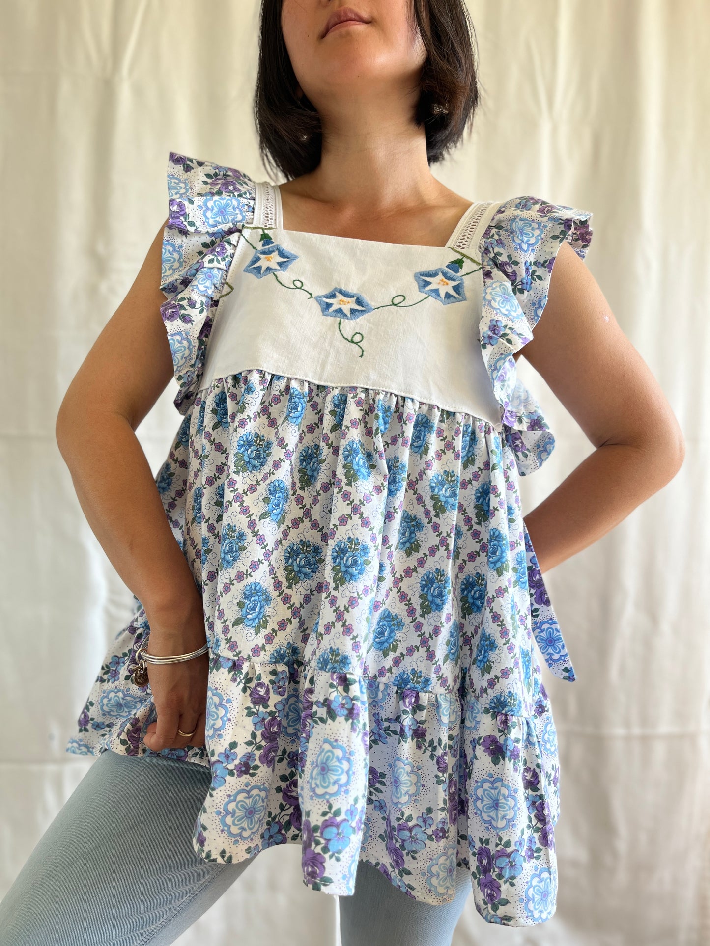 ✨ Morning Glory Embroidery Cottage Dress