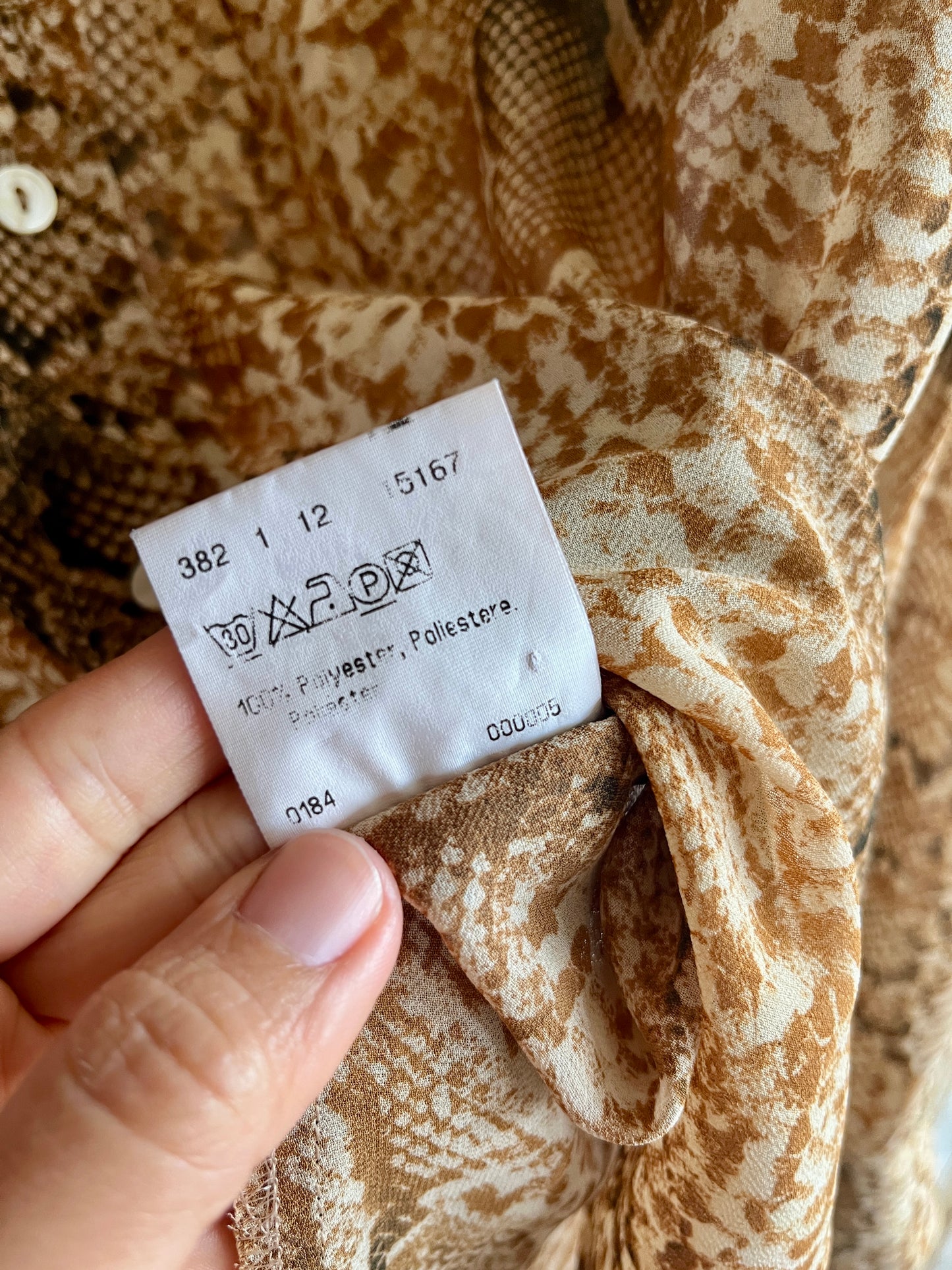 Y2K Snake prints Sheer Blouse
