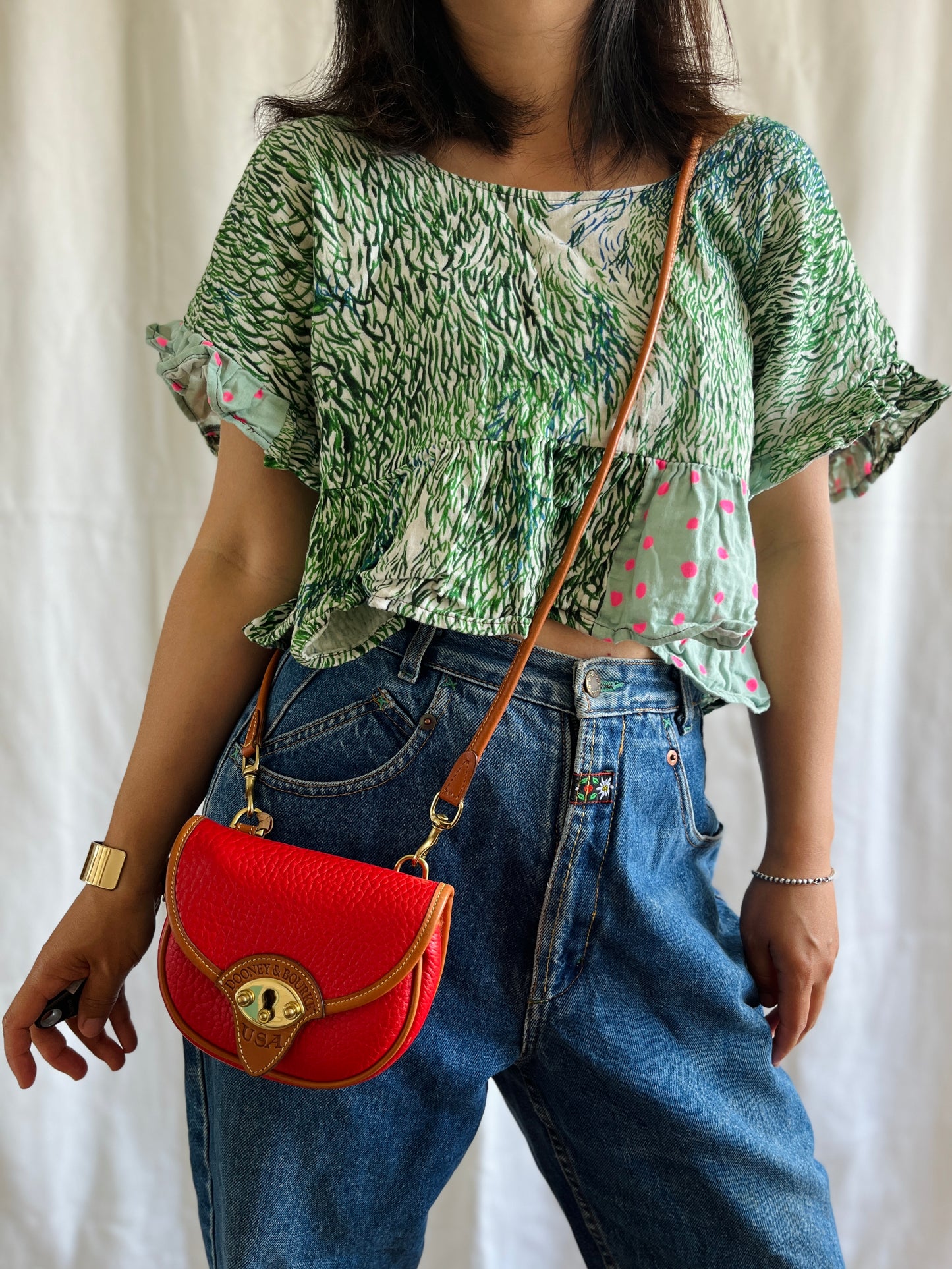 Super Rare RED/British Tan R74 Cavalry Belt Bag Mint