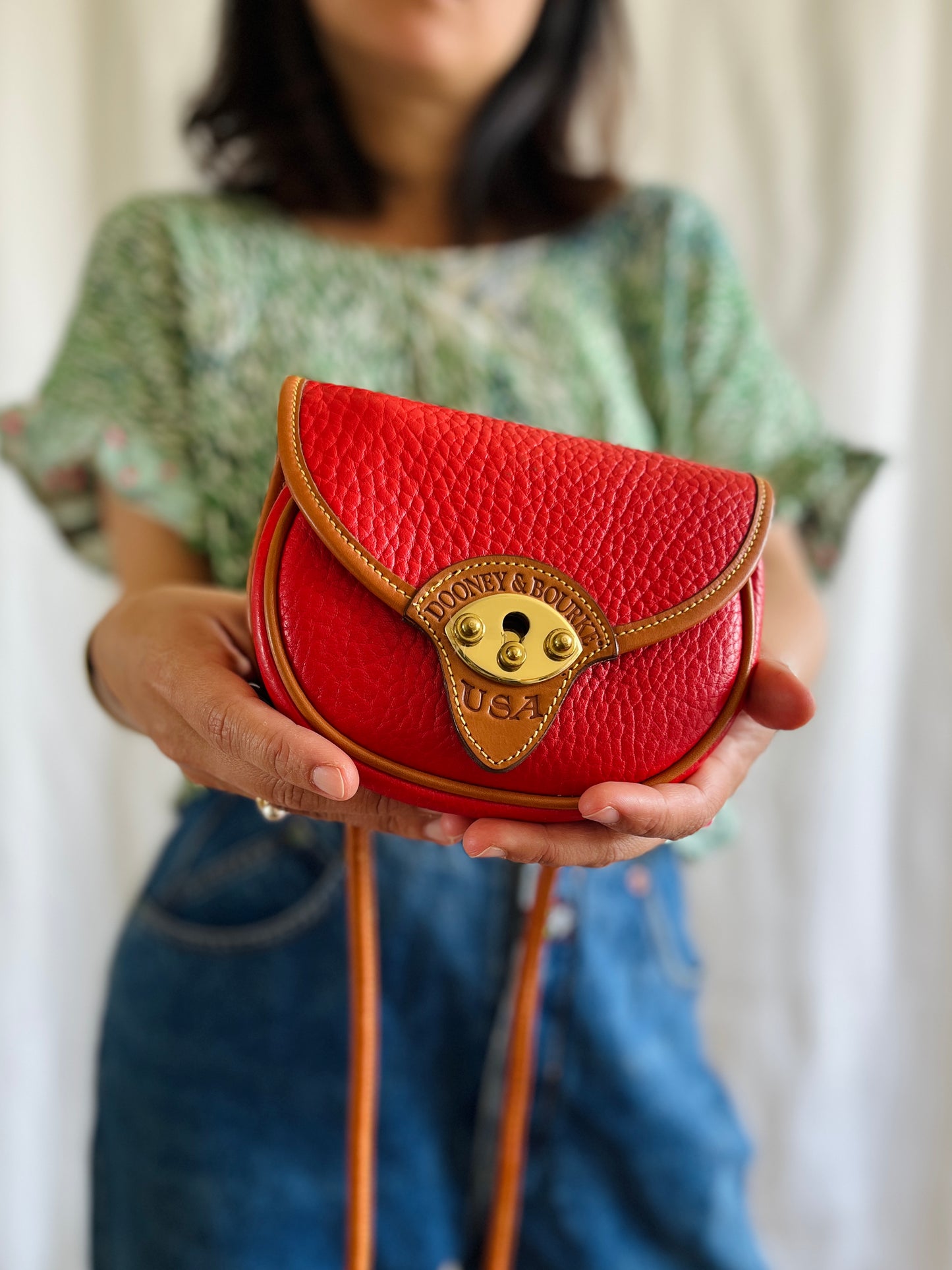 Super Rare RED/British Tan R74 Cavalry Belt Bag Mint