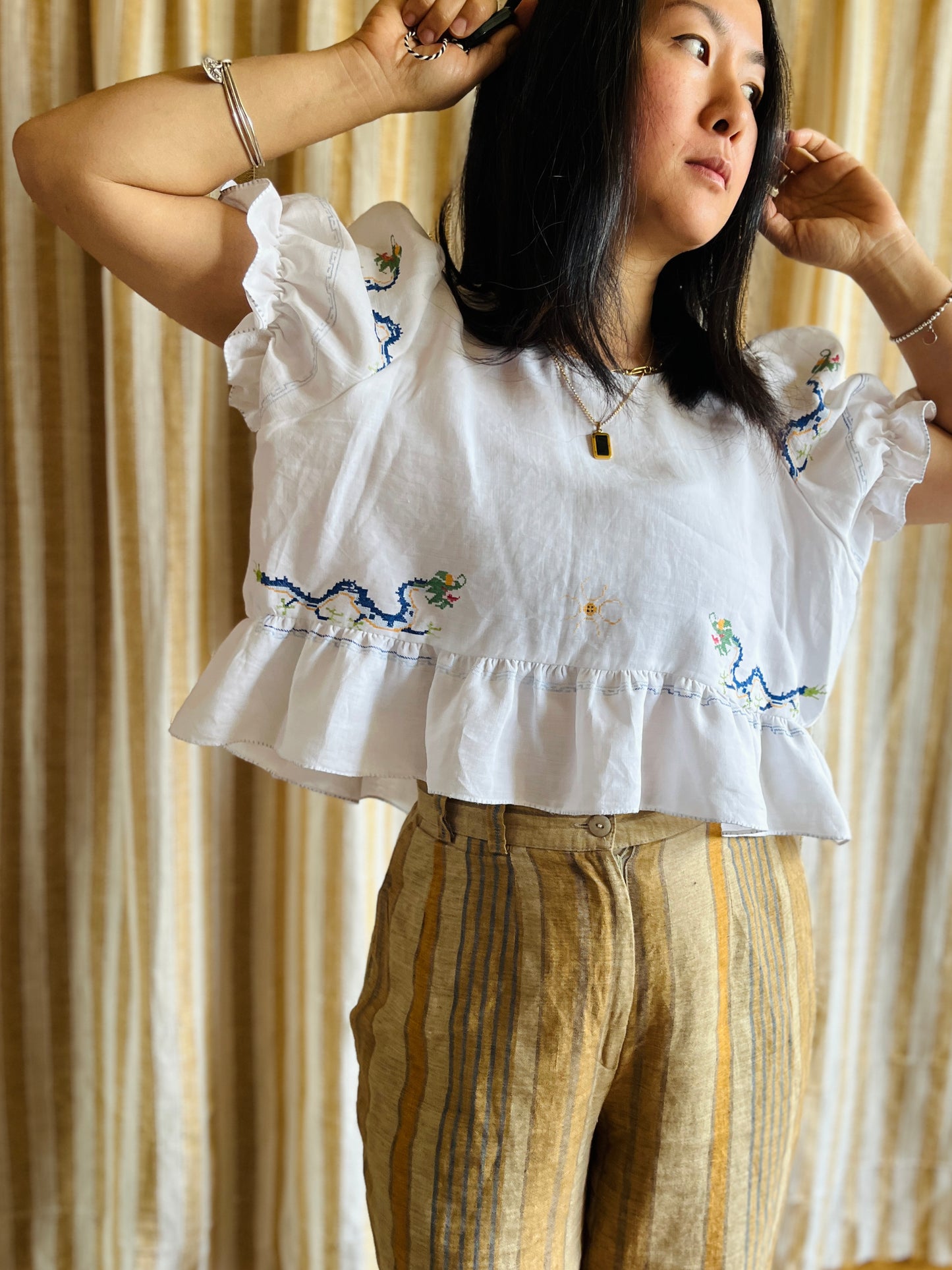 Dragon - Air thin linen dolly blouse