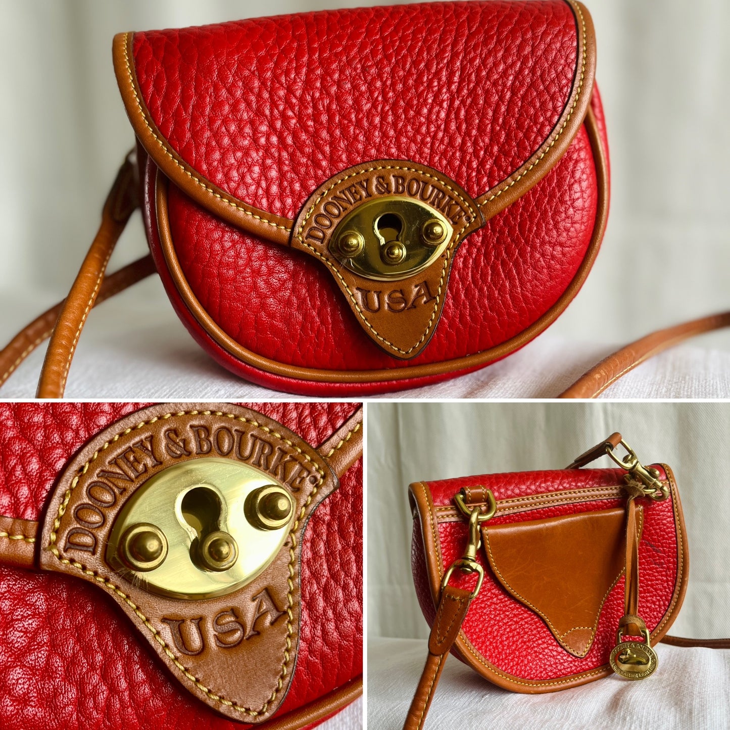 Super Rare RED/British Tan R74 Cavalry Belt Bag Mint