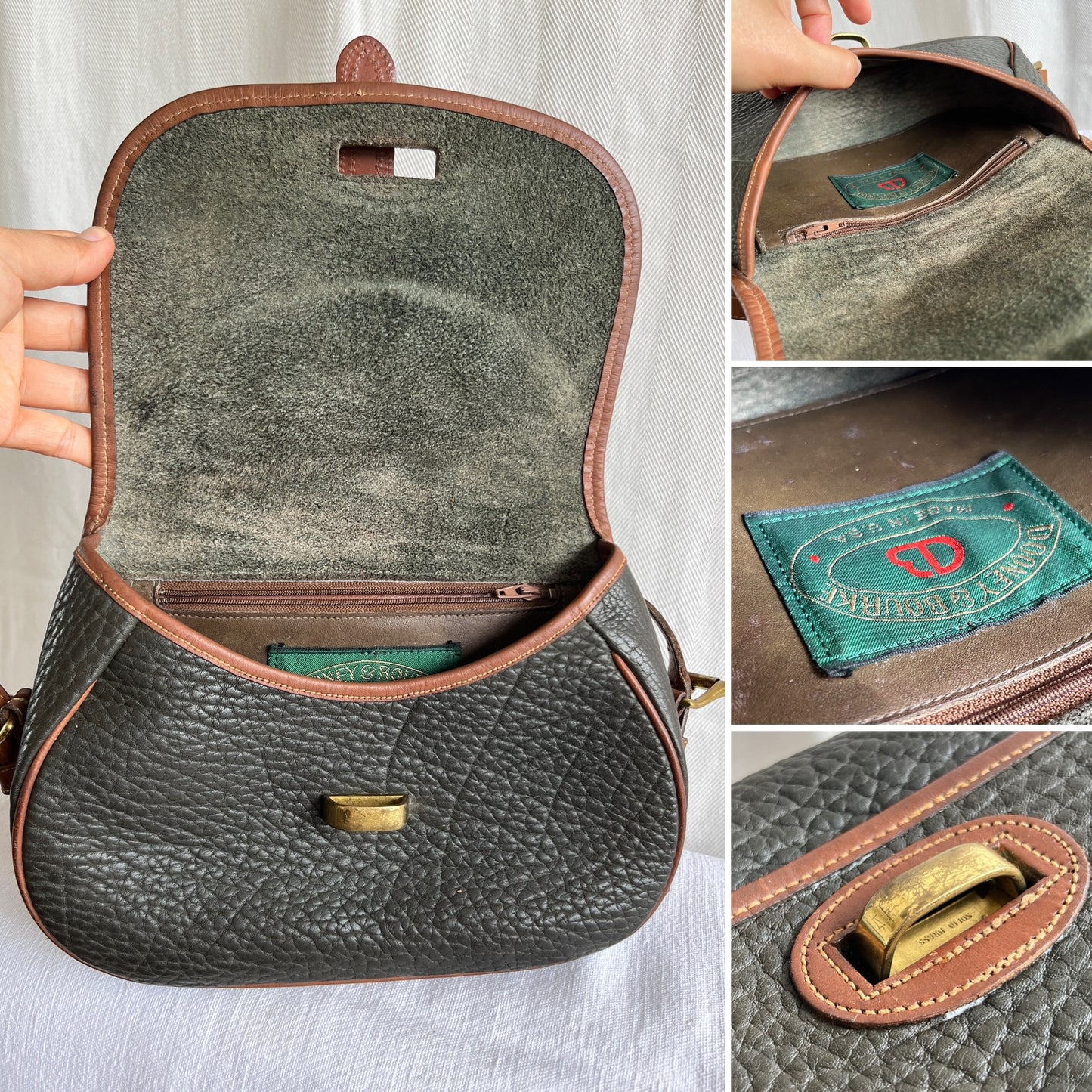 Dark Brown/Burnt Cedar Small Tack Bag Messenger Crossbody Handbag B148