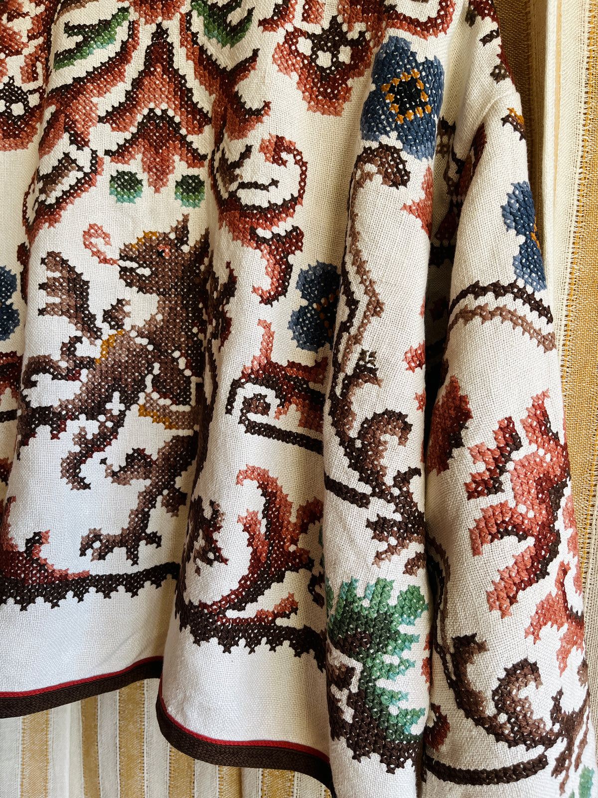 Ancient Wild Dragon Embroidered Bomber Jacket