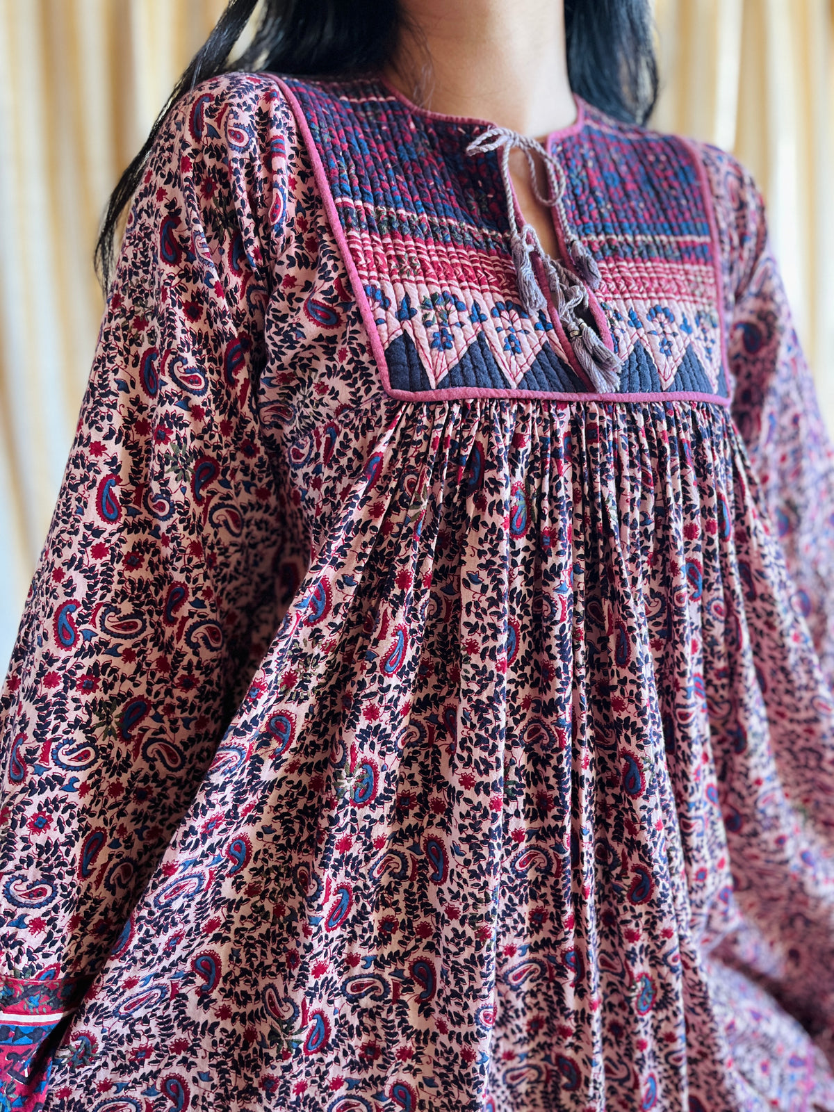 Vintage 80s Glitter Indian dress