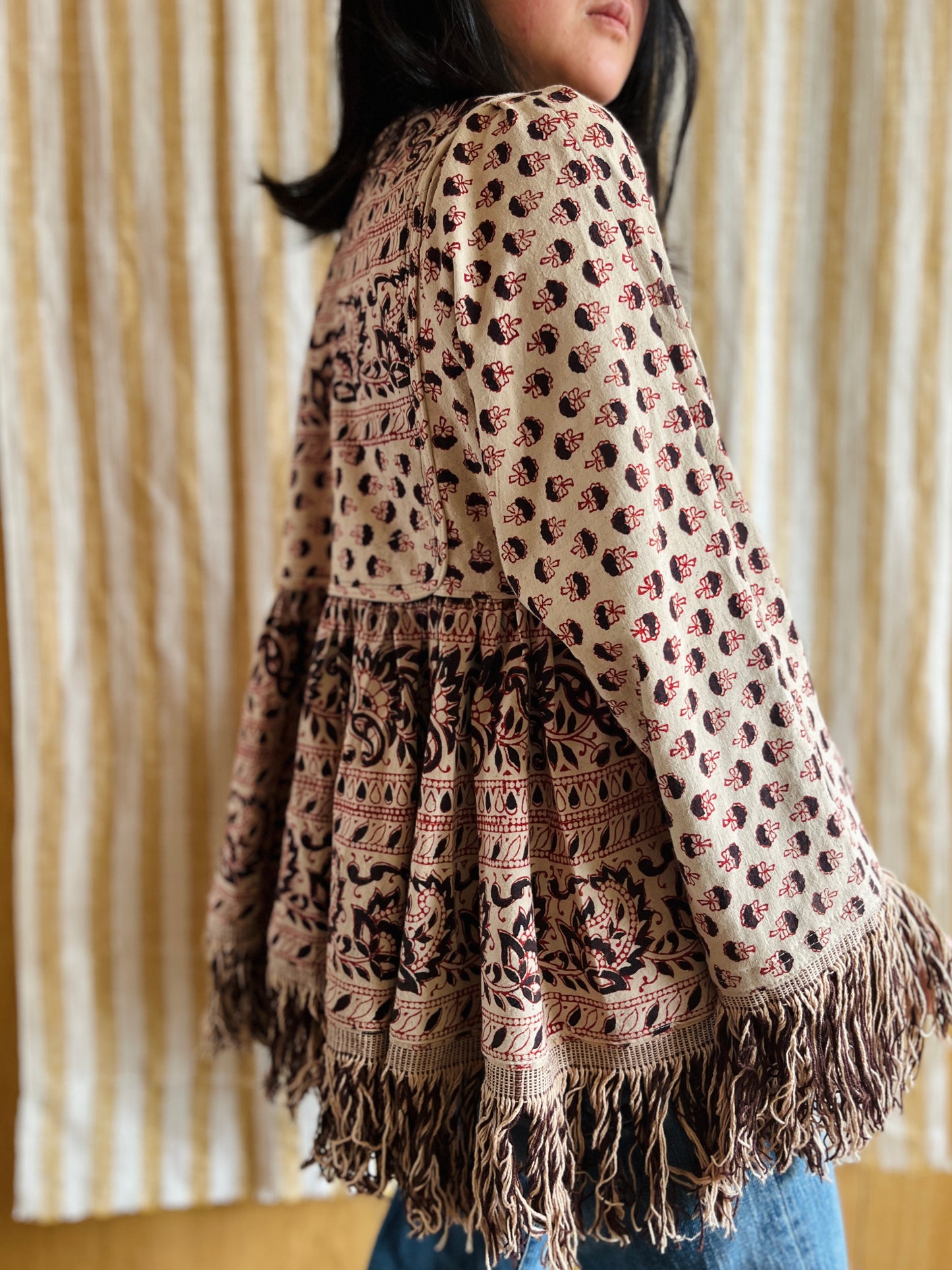 Goddess Jacket / Blouse made from vintage Indian Print