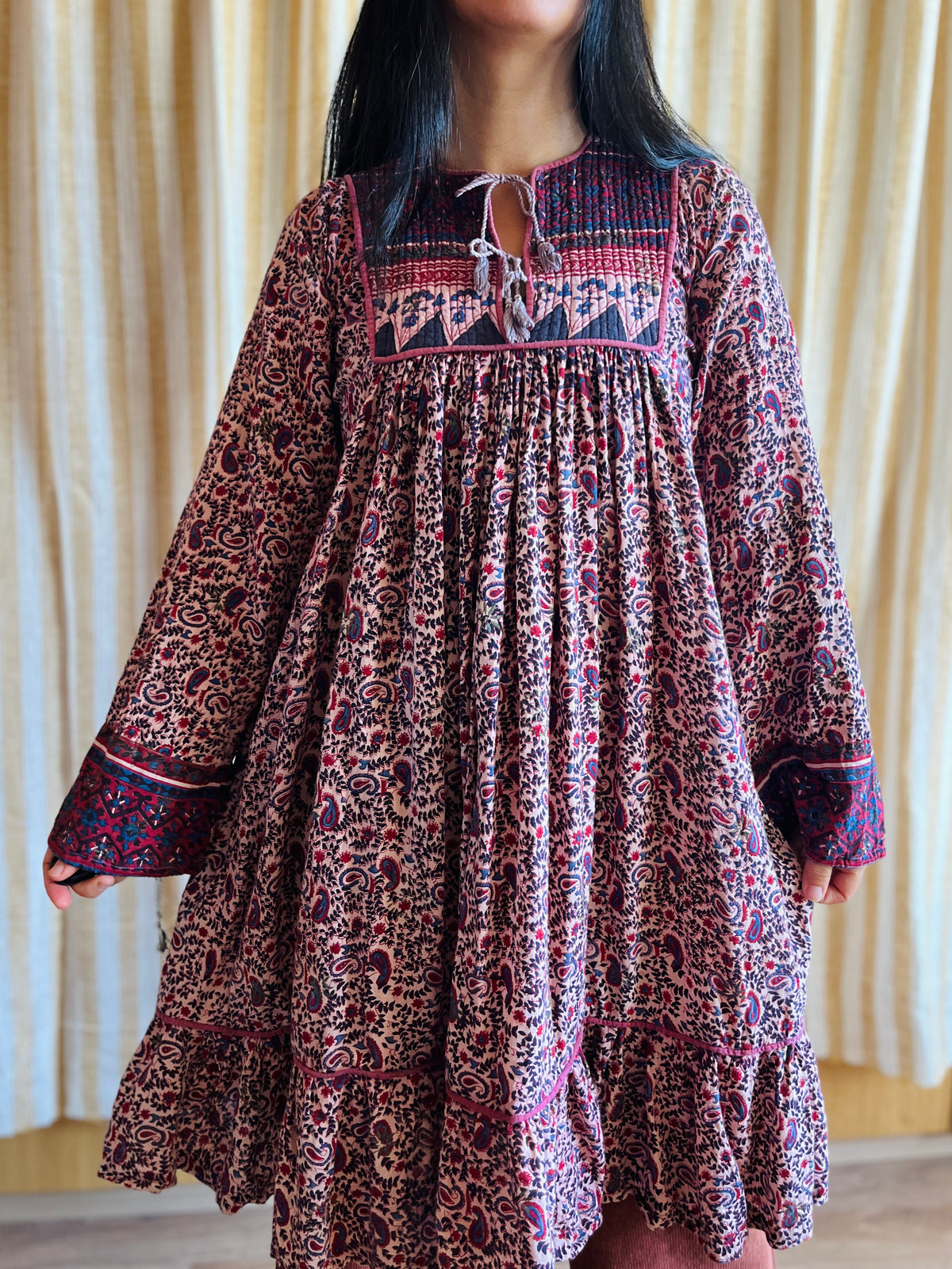 Vintage 80s Glitter Indian dress