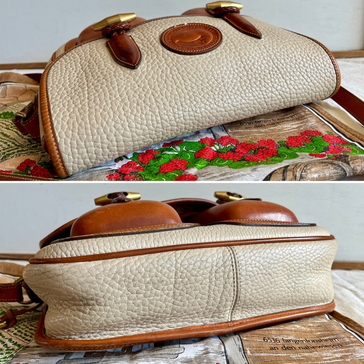 Vintage Dooney & Bourke R35 Double Pocket Outback Messenger