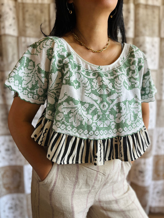 The green unicorn dolly top