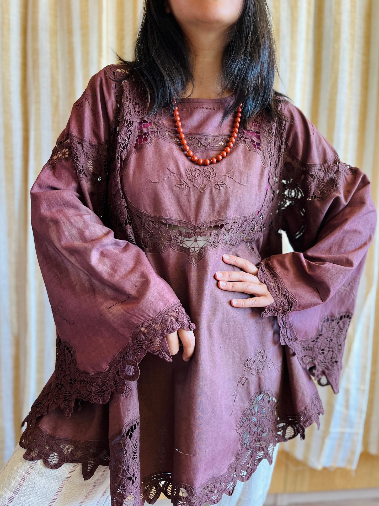 Passion Dyes - Circular crochet bell sleeve blouse