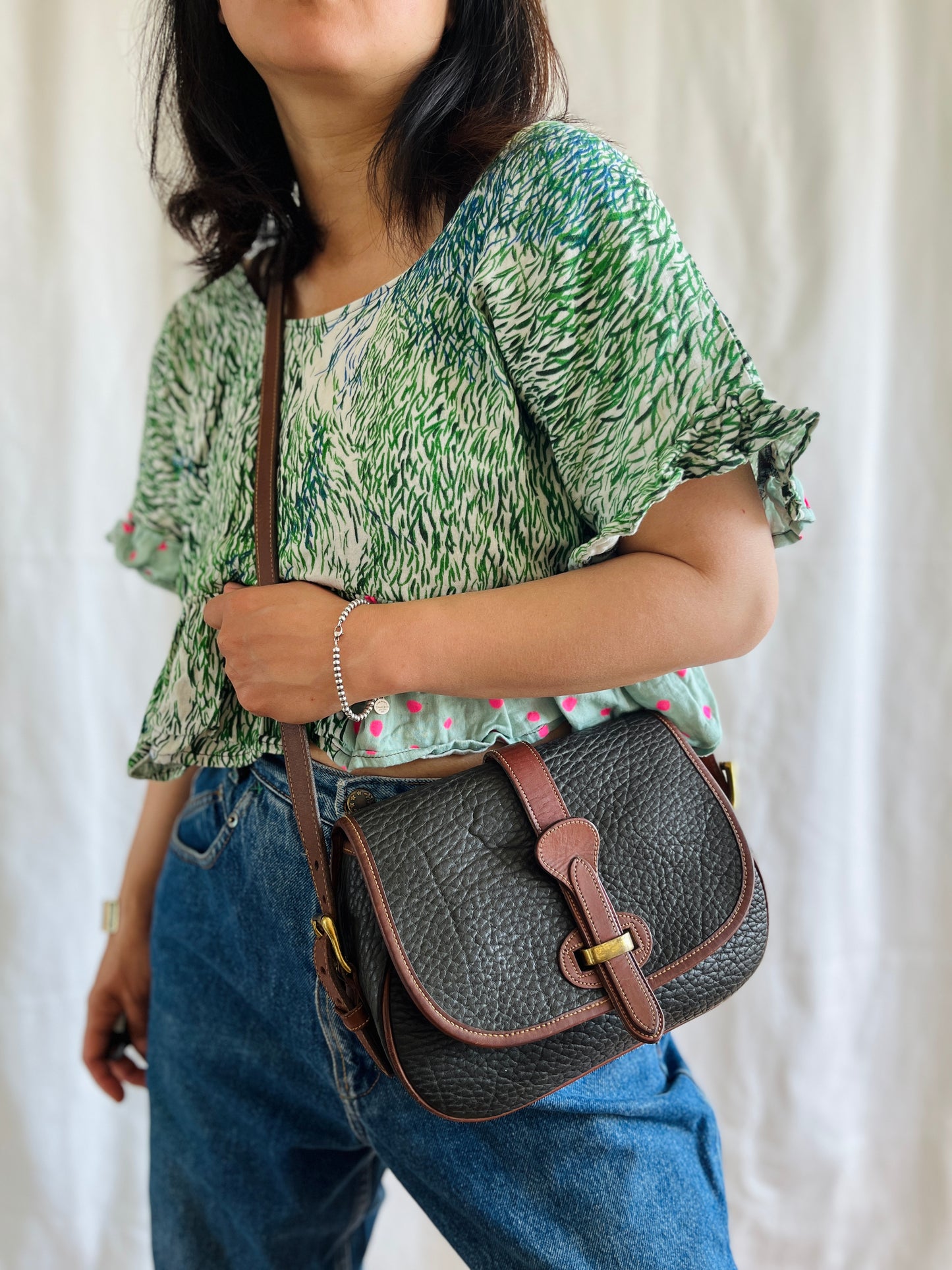 Dark Brown/Burnt Cedar Small Tack Bag Messenger Crossbody Handbag B148