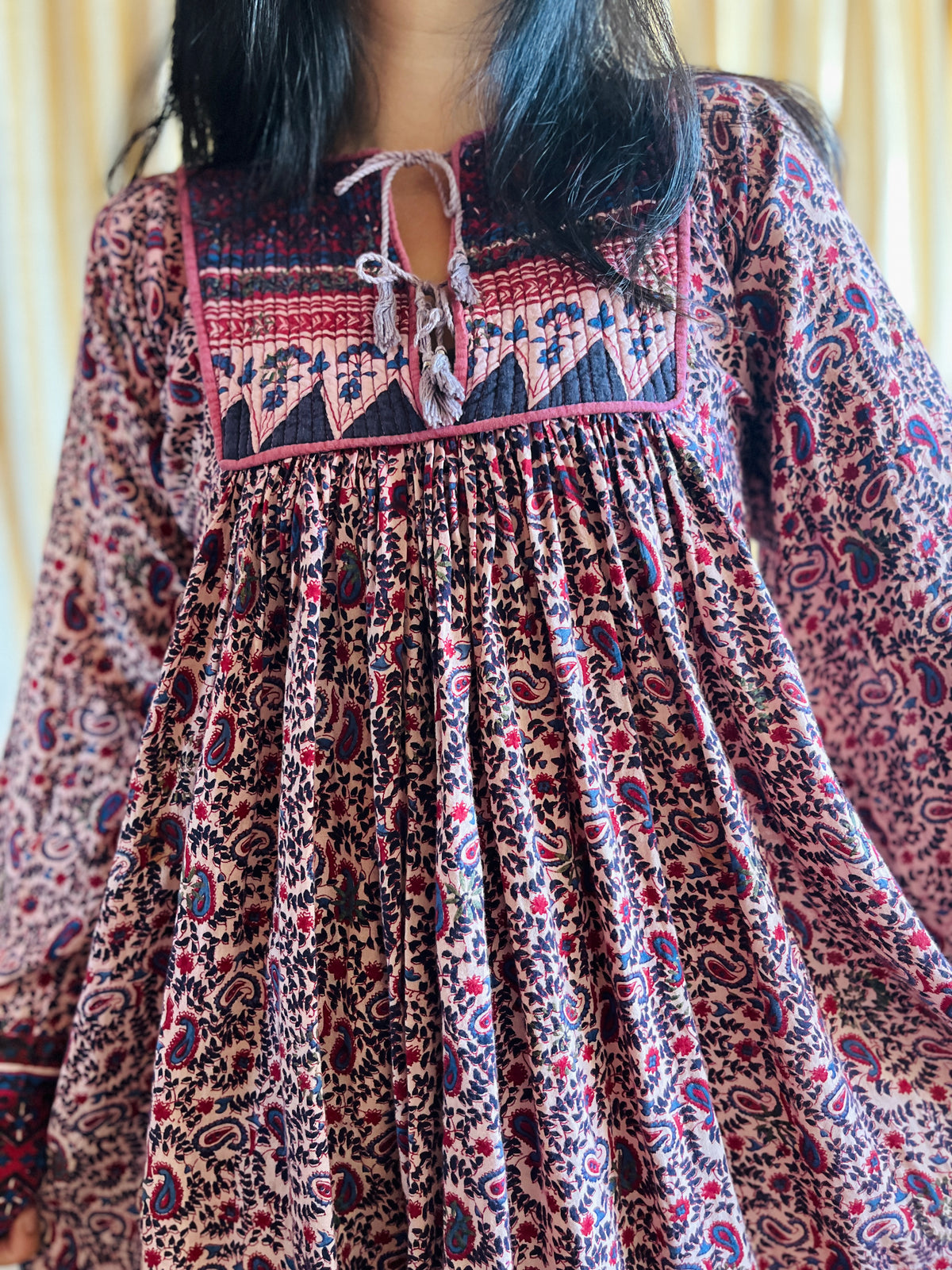 Vintage 80s Glitter Indian dress