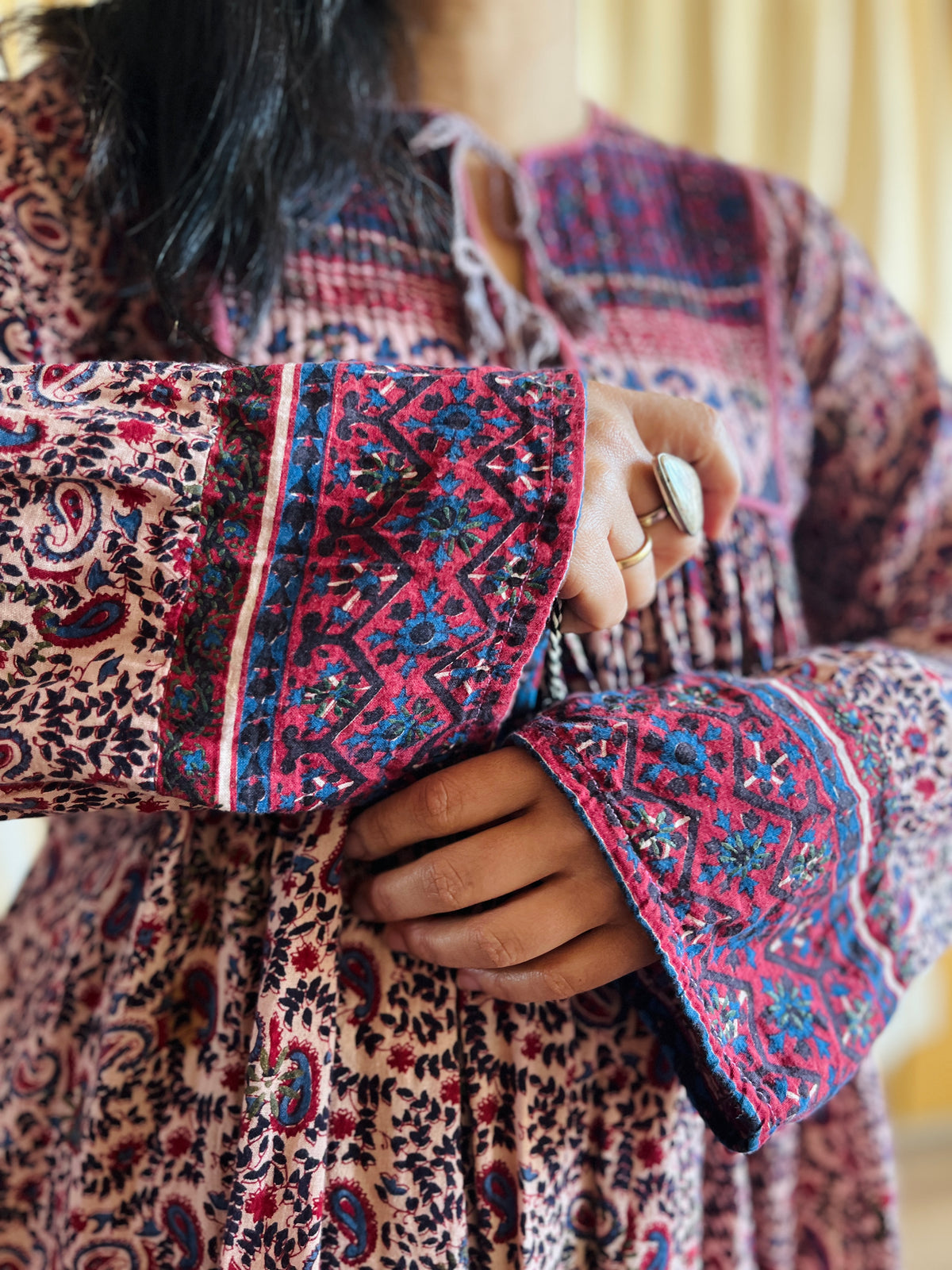 Vintage 80s Glitter Indian dress