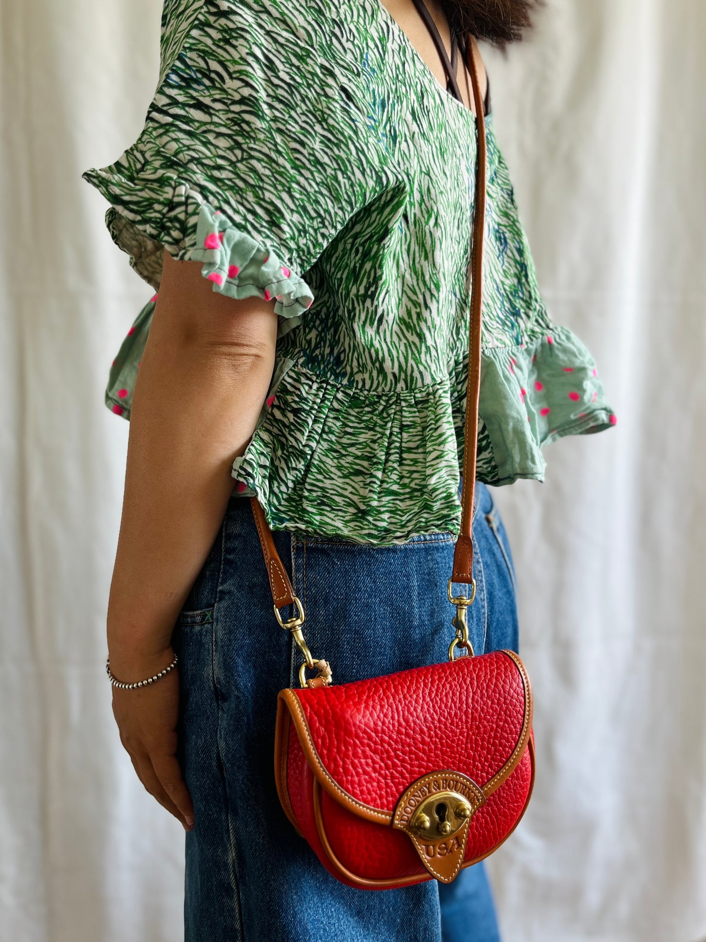 Super Rare RED/British Tan R74 Cavalry Belt Bag Mint