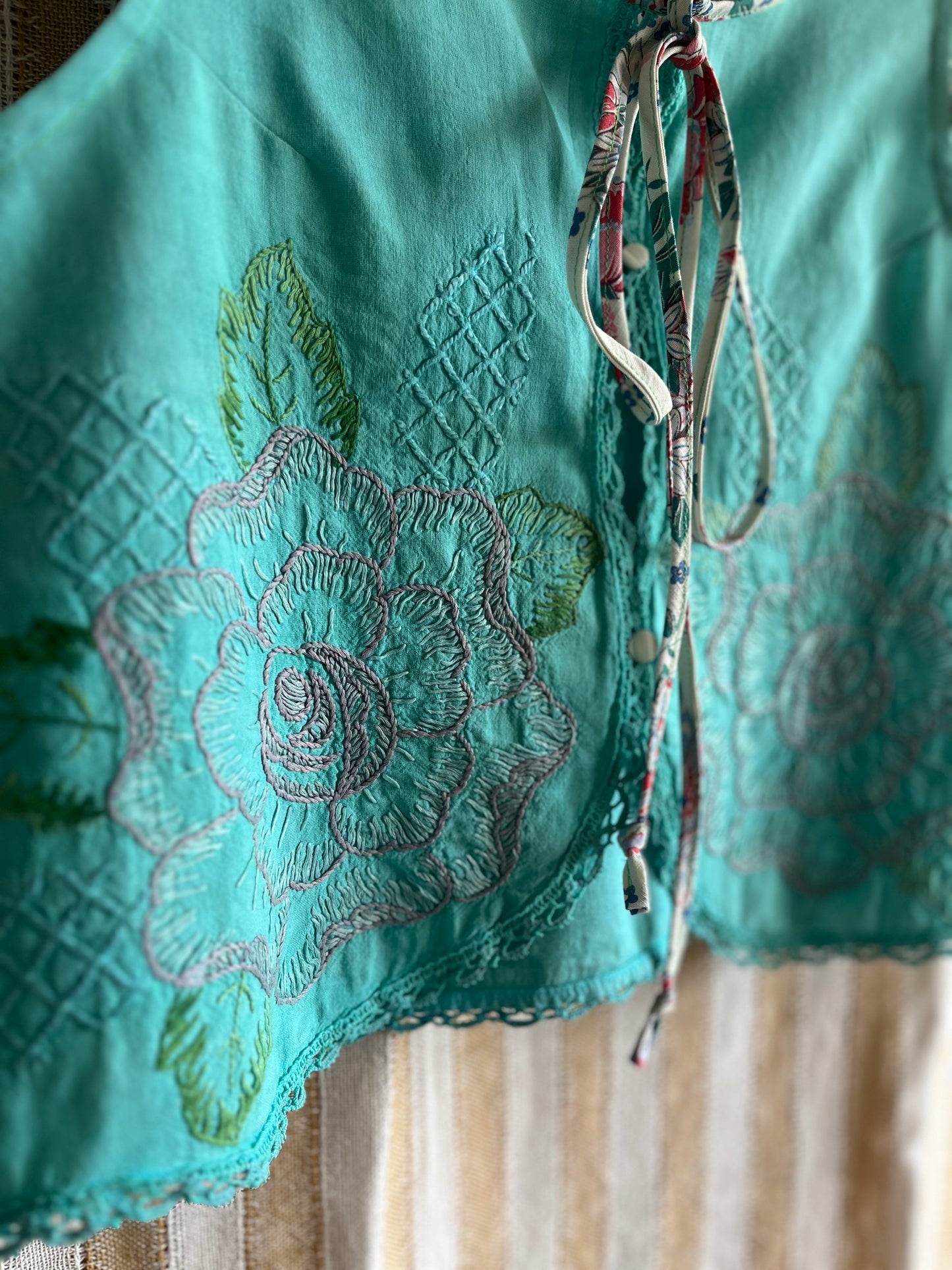 Passion Dyes - turquoise ruffle tank