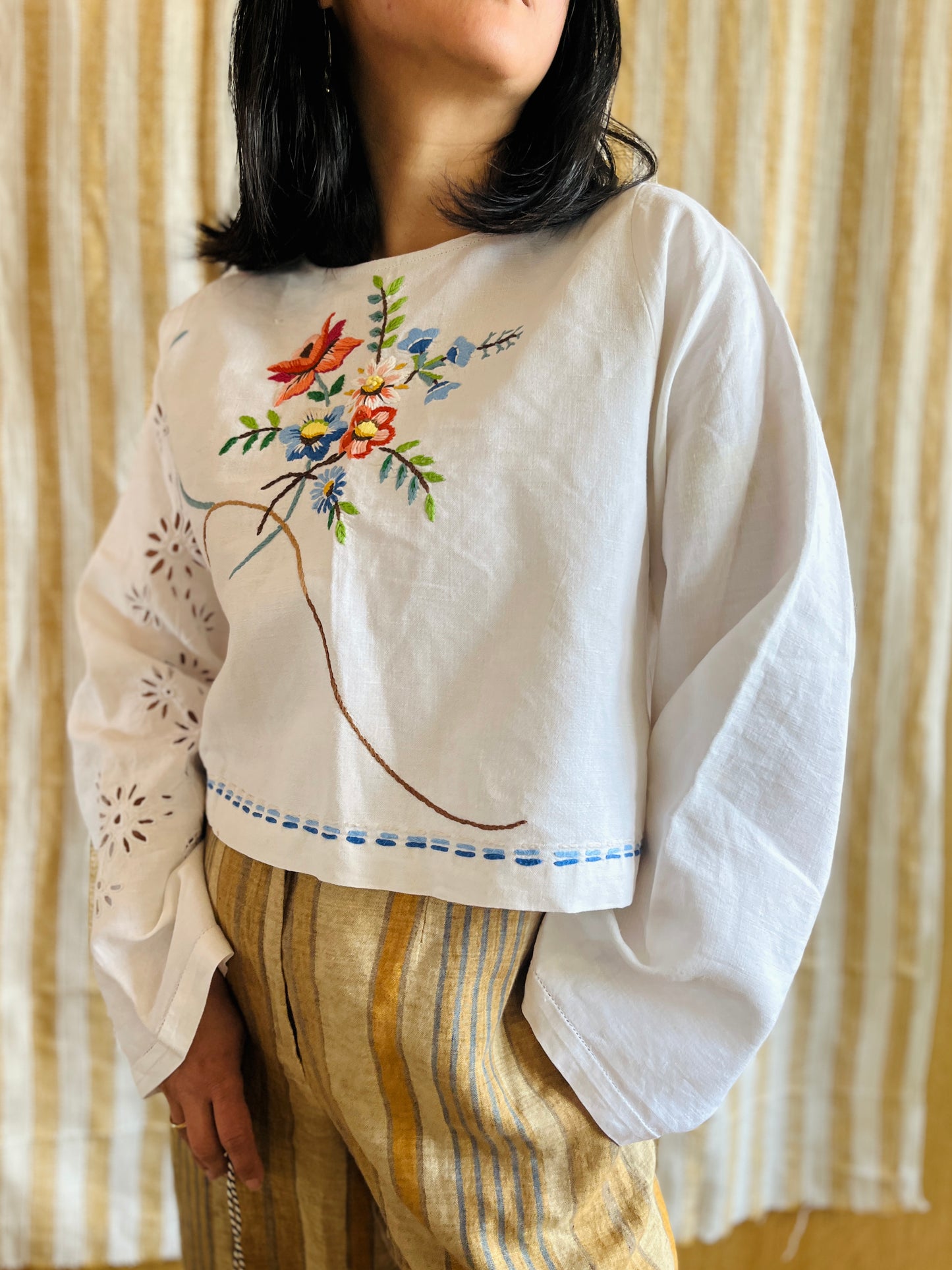 Nordic floral Blouse - Long sleeves