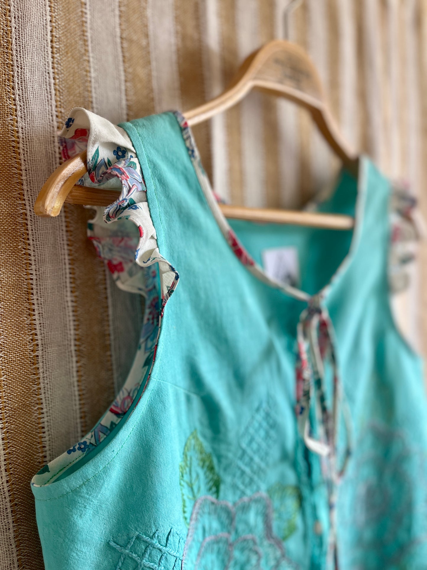 Passion Dyes - turquoise ruffle tank