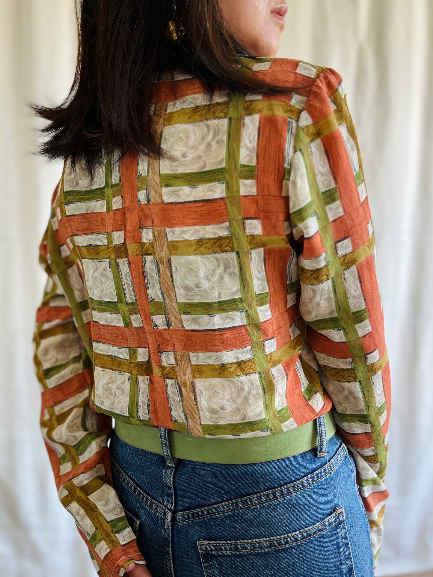 Secretary Blouse Open chest Viscose Top