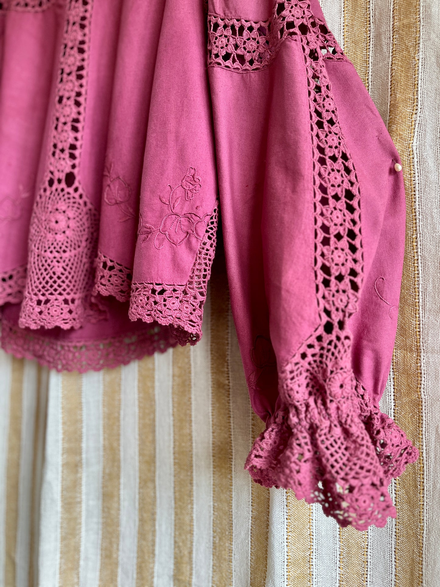 Passion Dyes - Circular crochet blouse in Red Wine