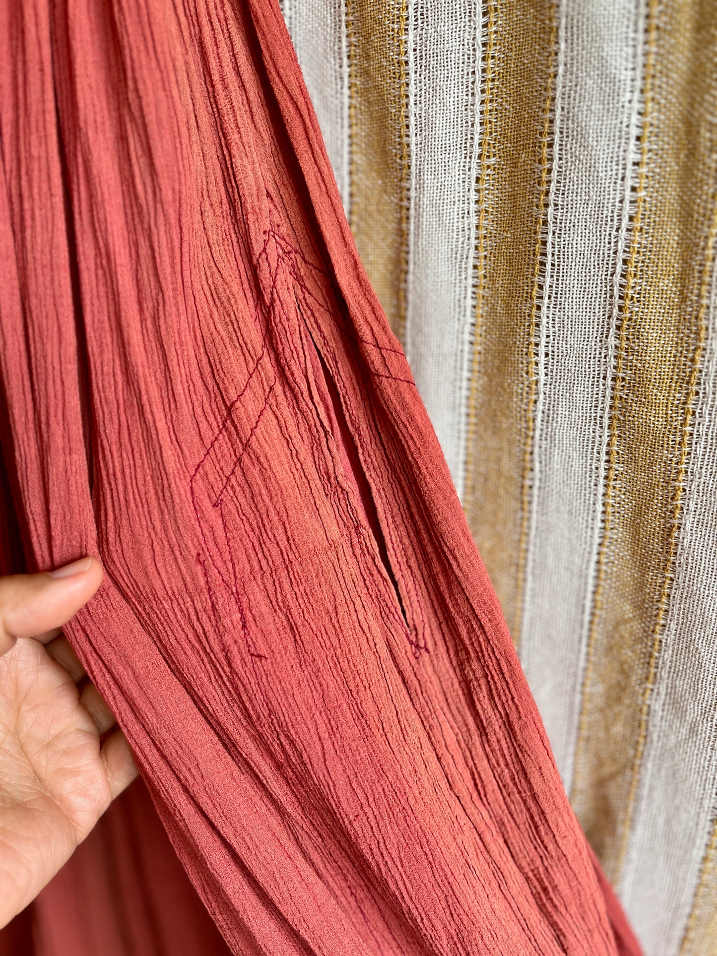 Torrid Coral Pink 70s cheesecloth full circle sundress