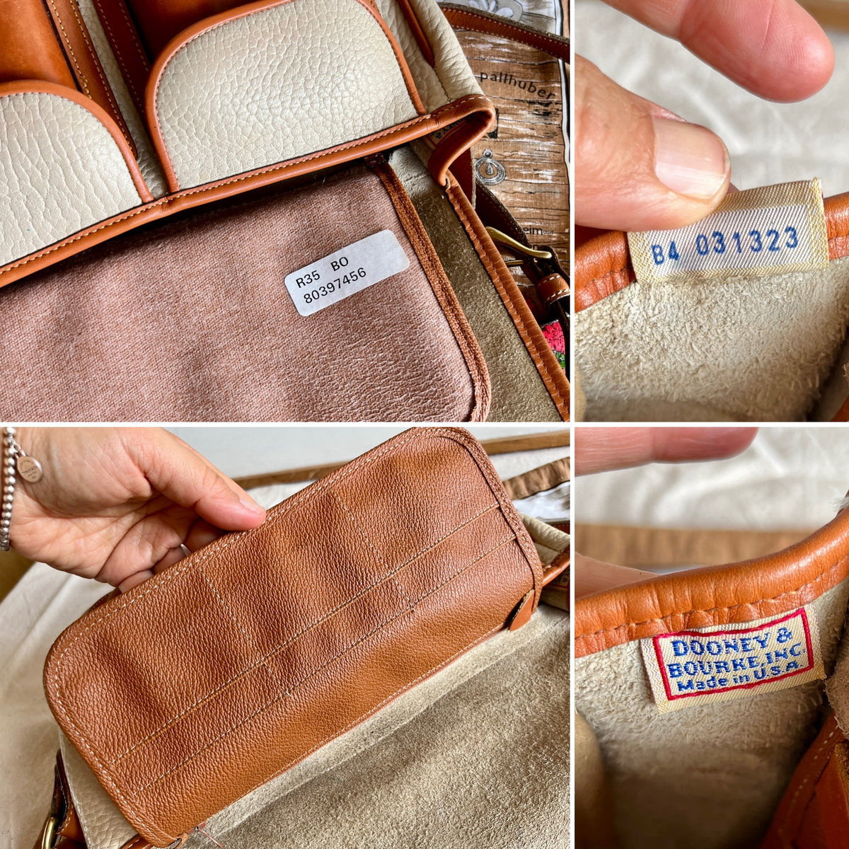 Vintage Dooney & Bourke R35 Double Pocket Outback Messenger