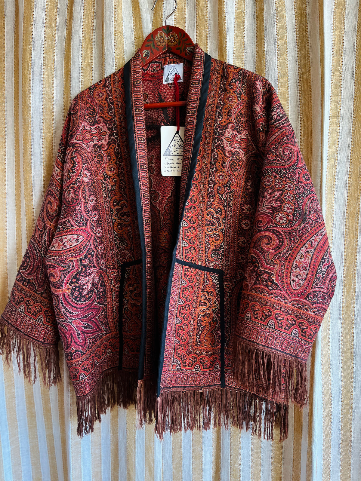 Antique Worteldoek Wool Kimono Jacket