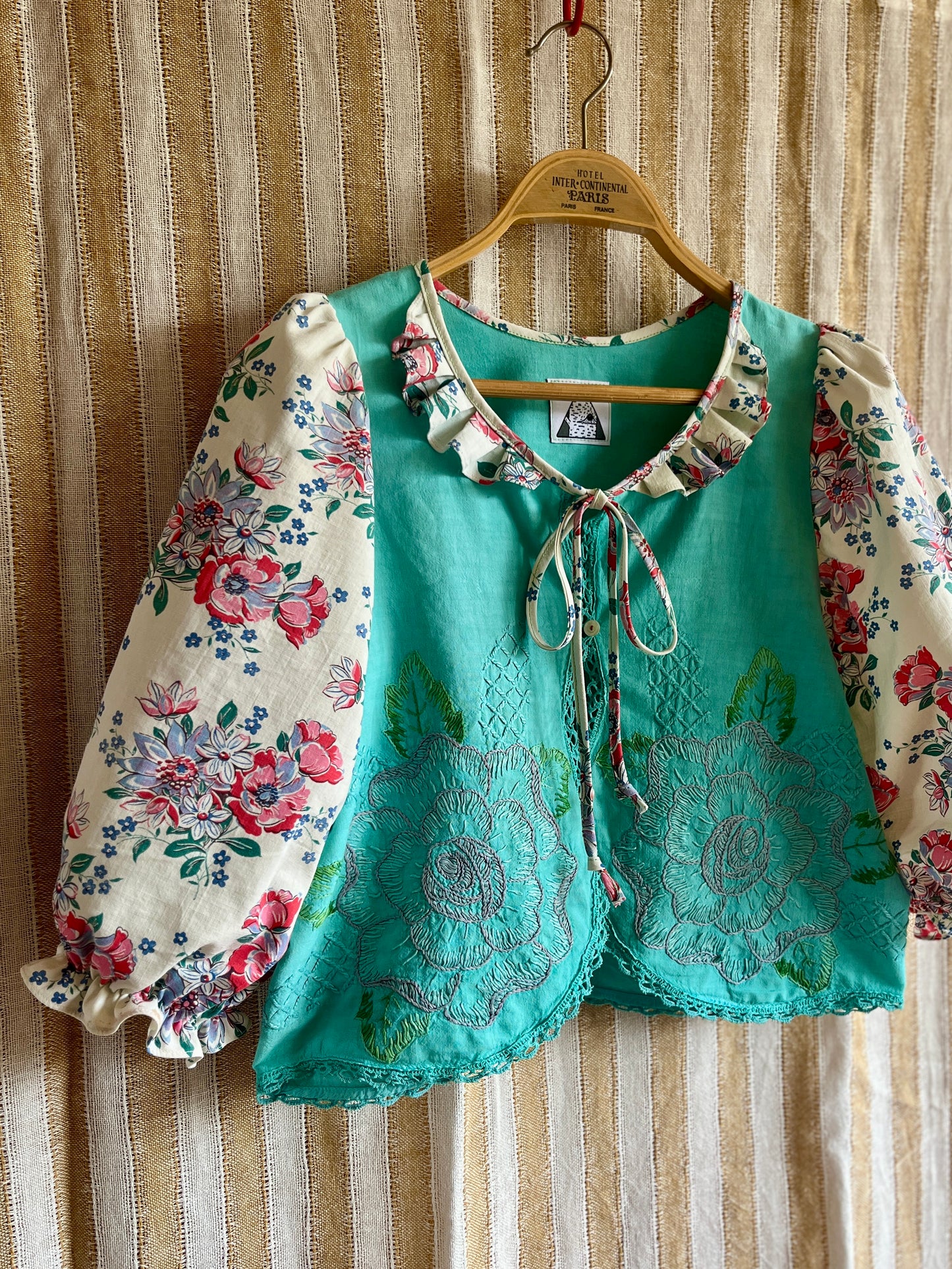 Passion Dyes - turquoise ruffle blouse