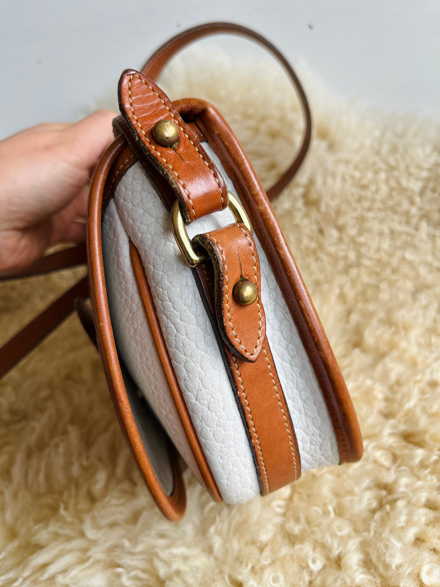 Cream / British Tan R51 Marble Crossbody Bag