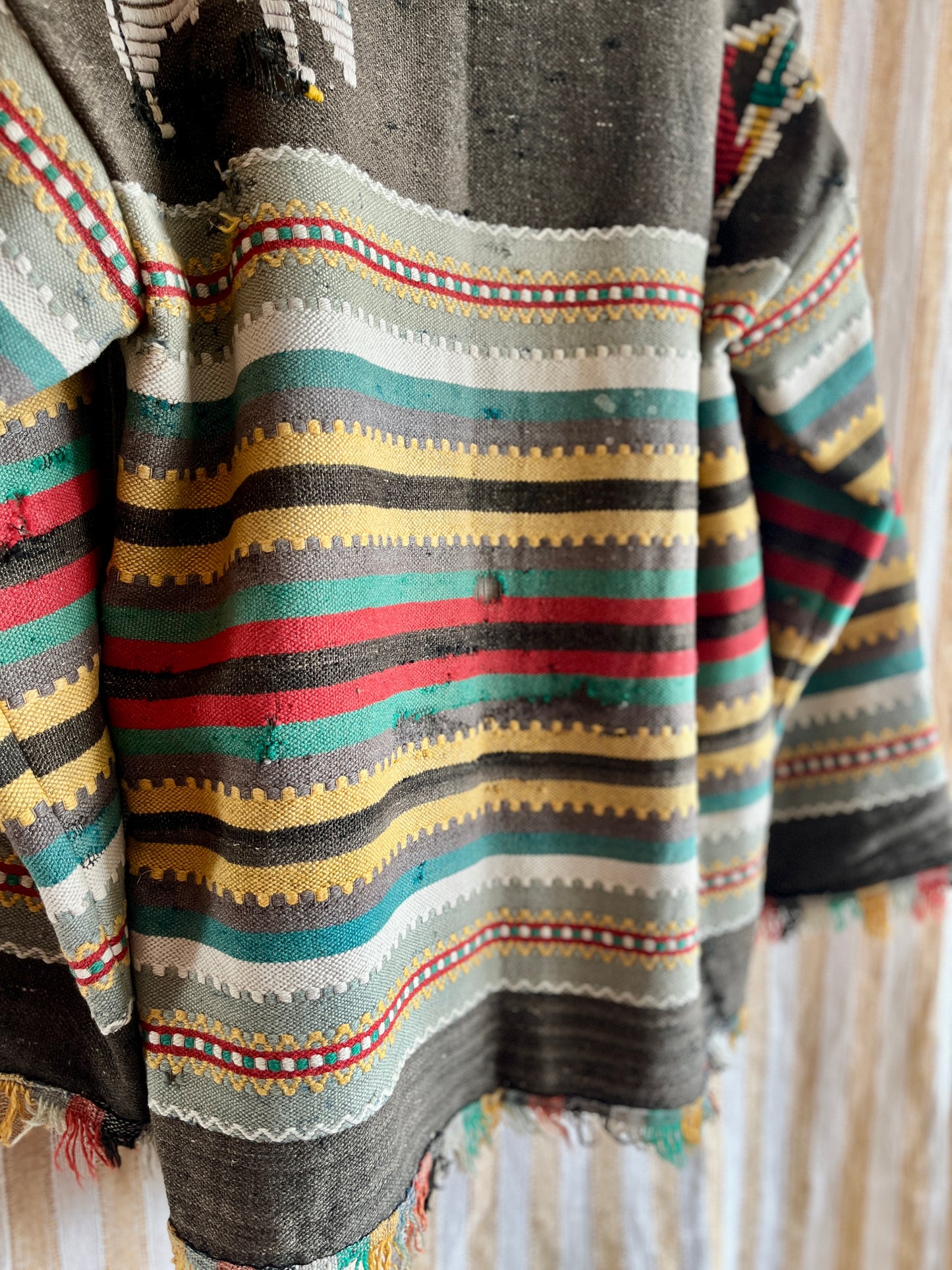 Antique Turkish Kilim Rug turns Jacket