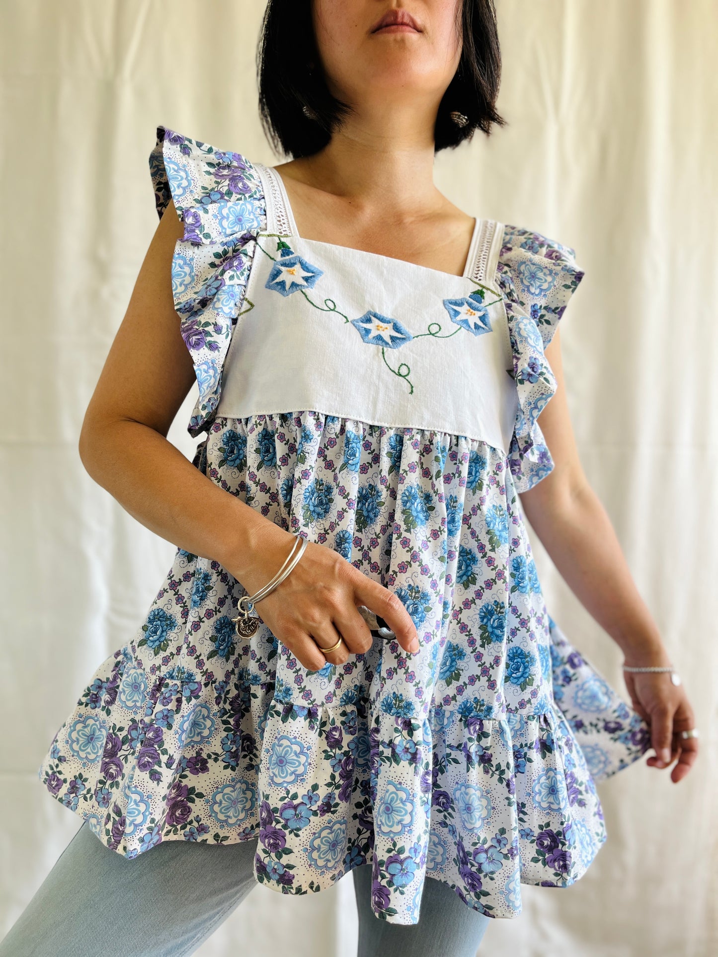 ✨ Morning Glory Embroidery Cottage Dress