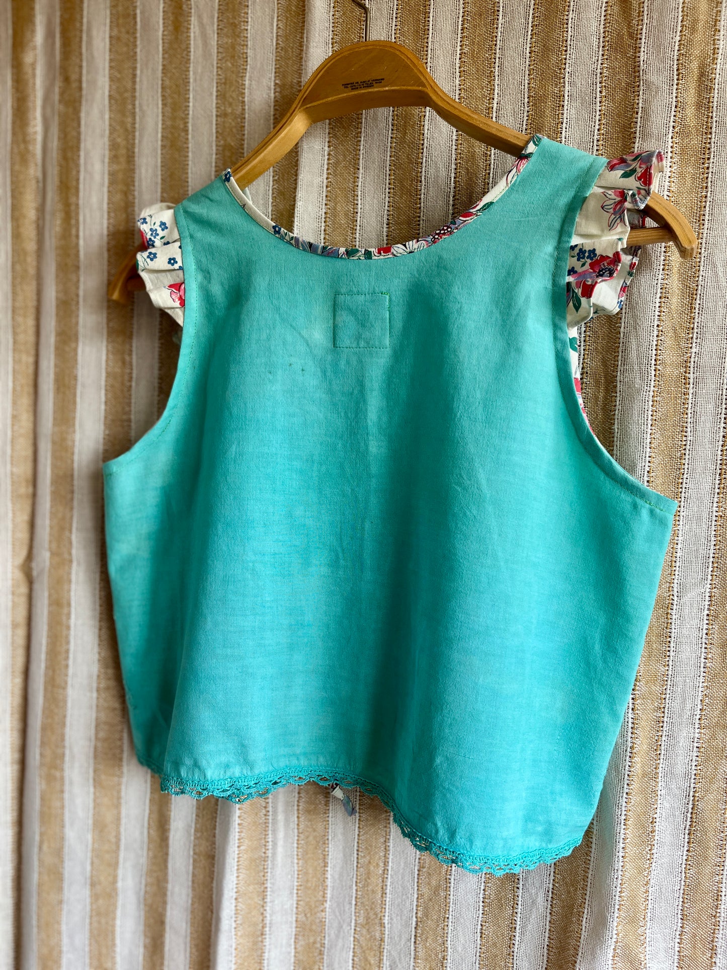 Passion Dyes - turquoise ruffle tank