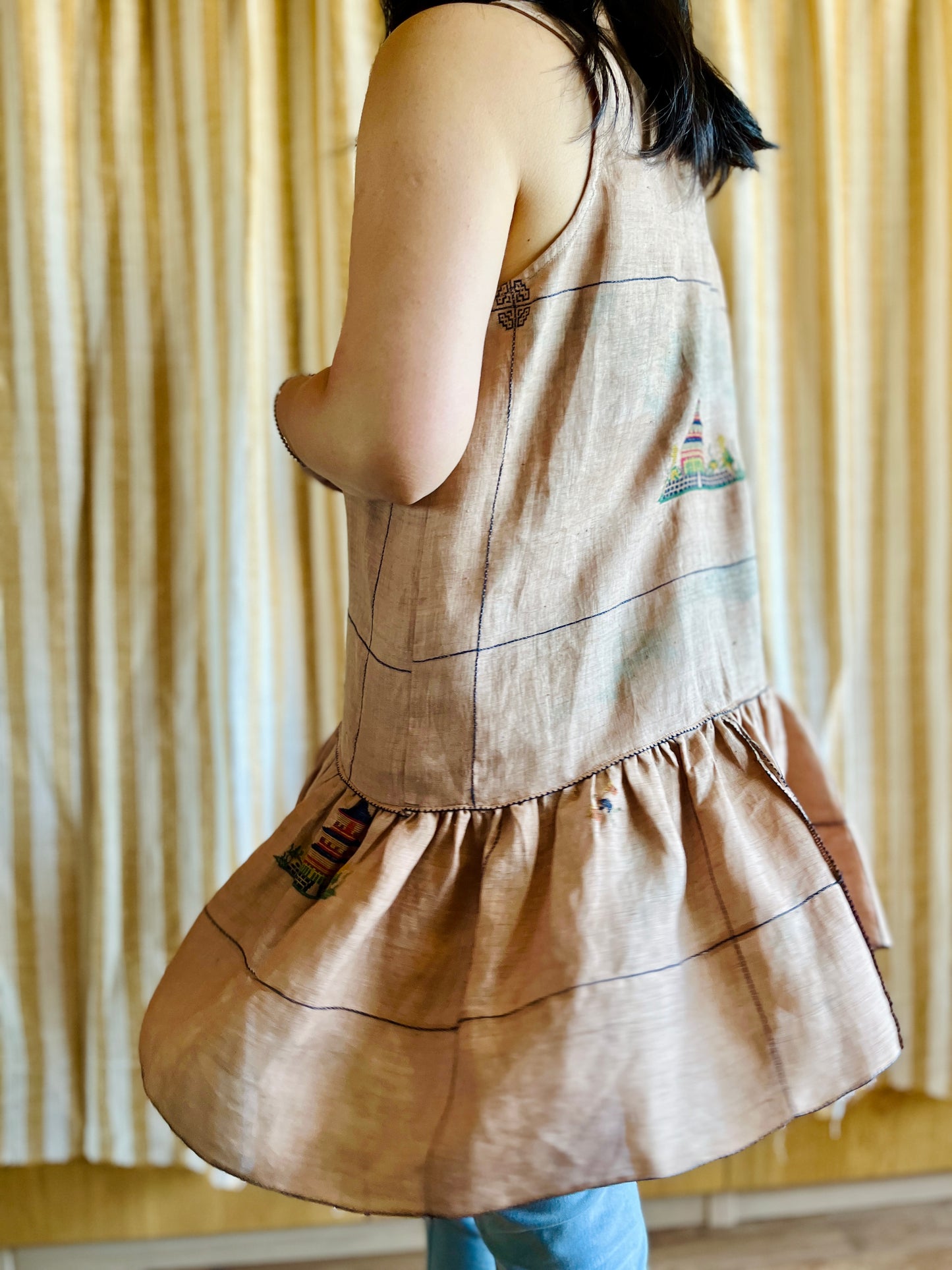 Passion Dyes - Rice linen sun dress