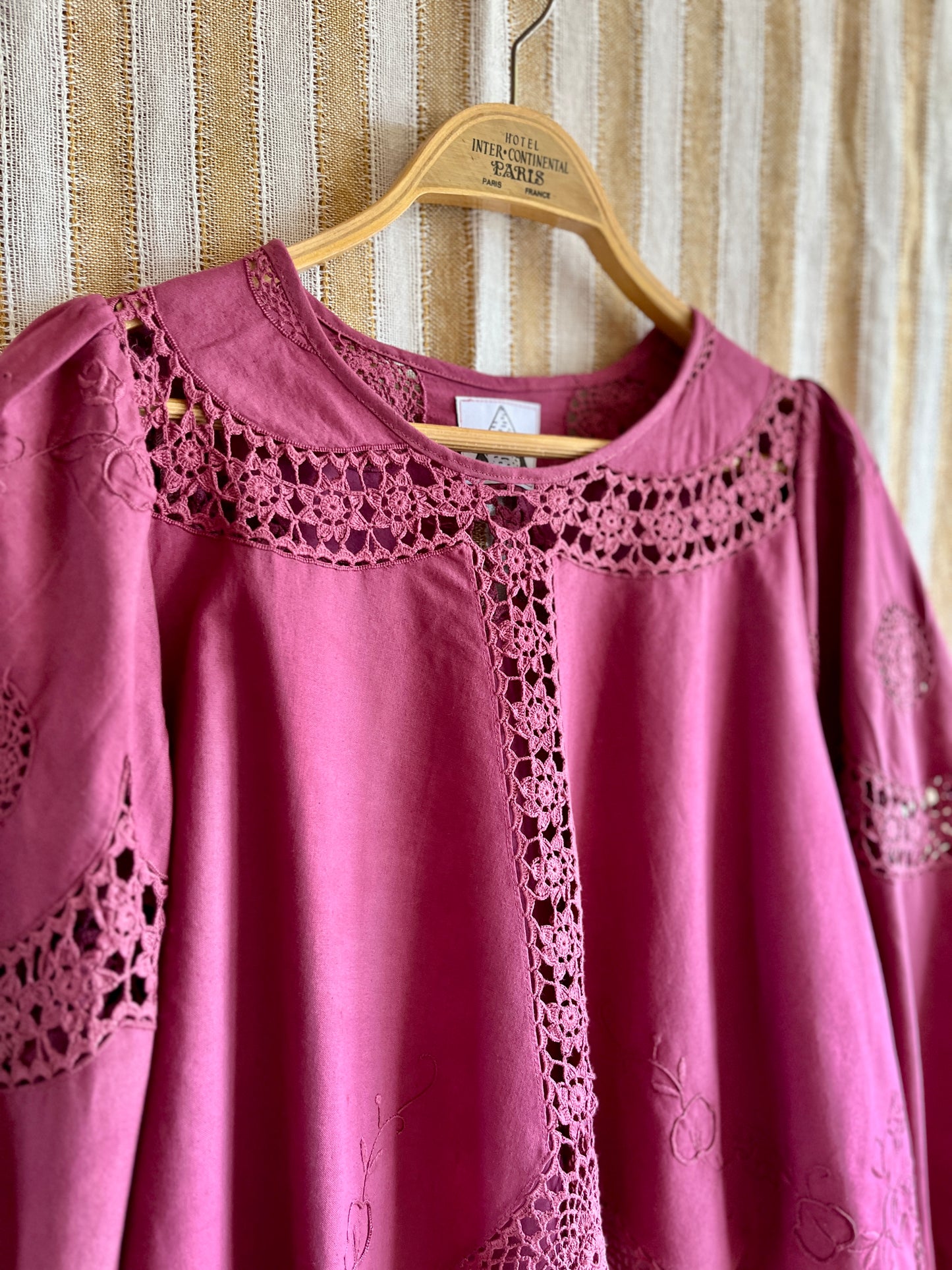 Passion Dyes - Circular crochet blouse in Red Wine