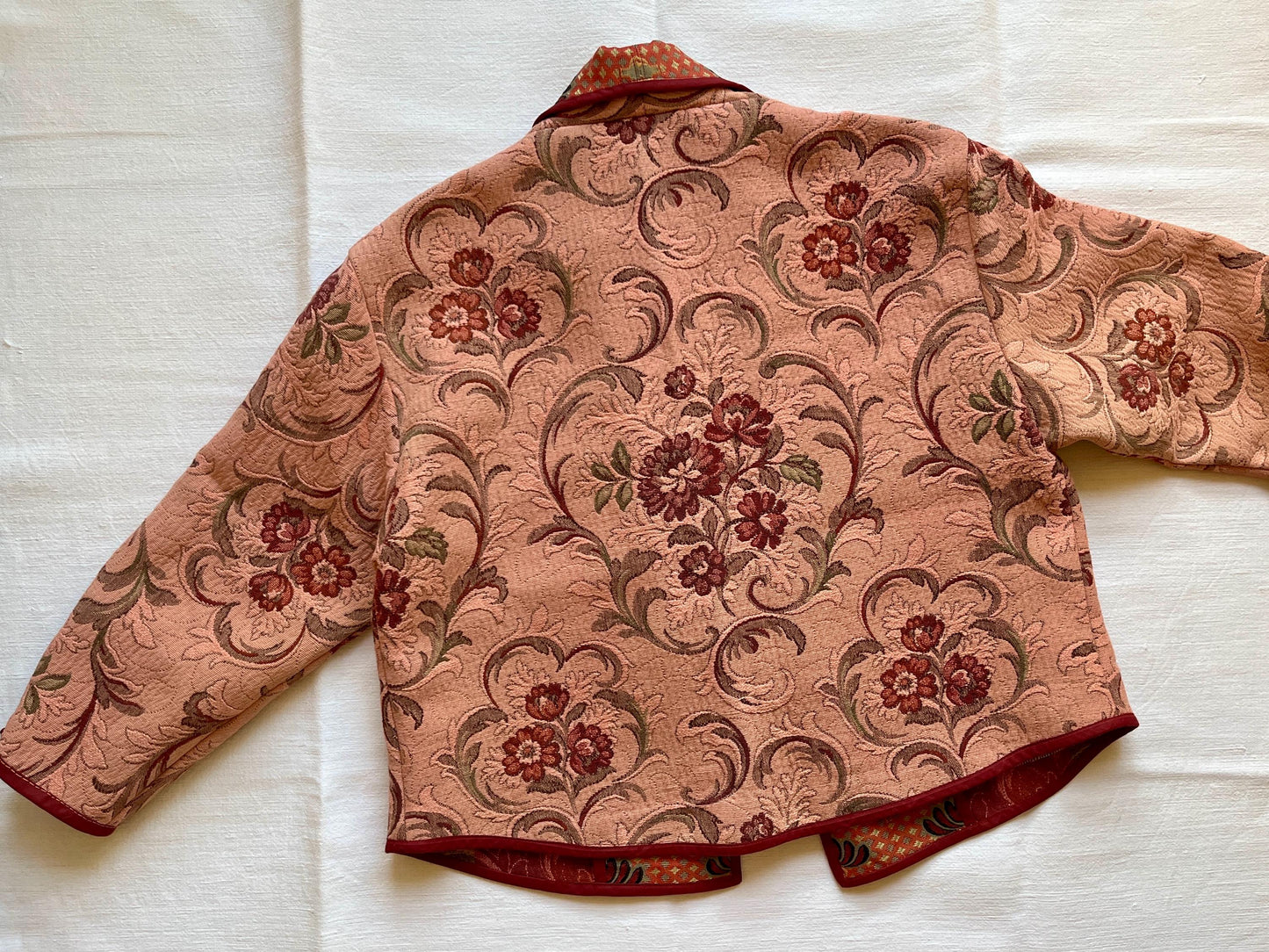 Repurpose vintage tapestry jacket