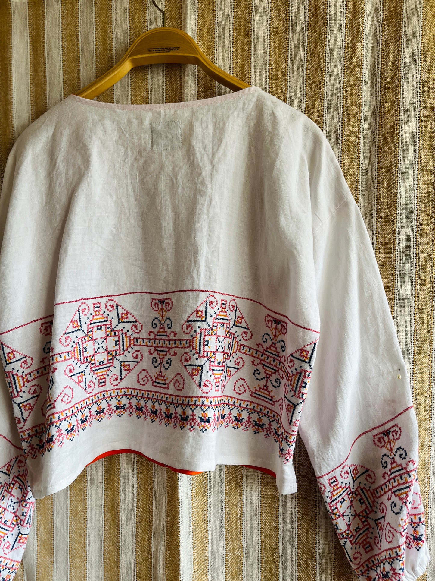 Full embroidery button blouse