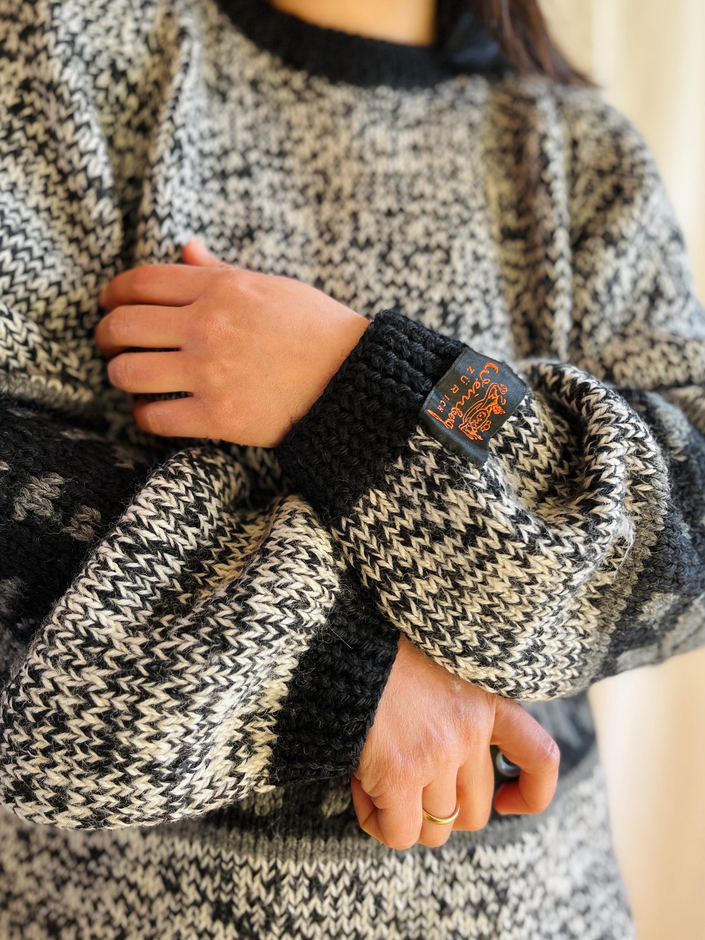 Swiss made Weinberg Zürich hand knitted boyfriend jumper