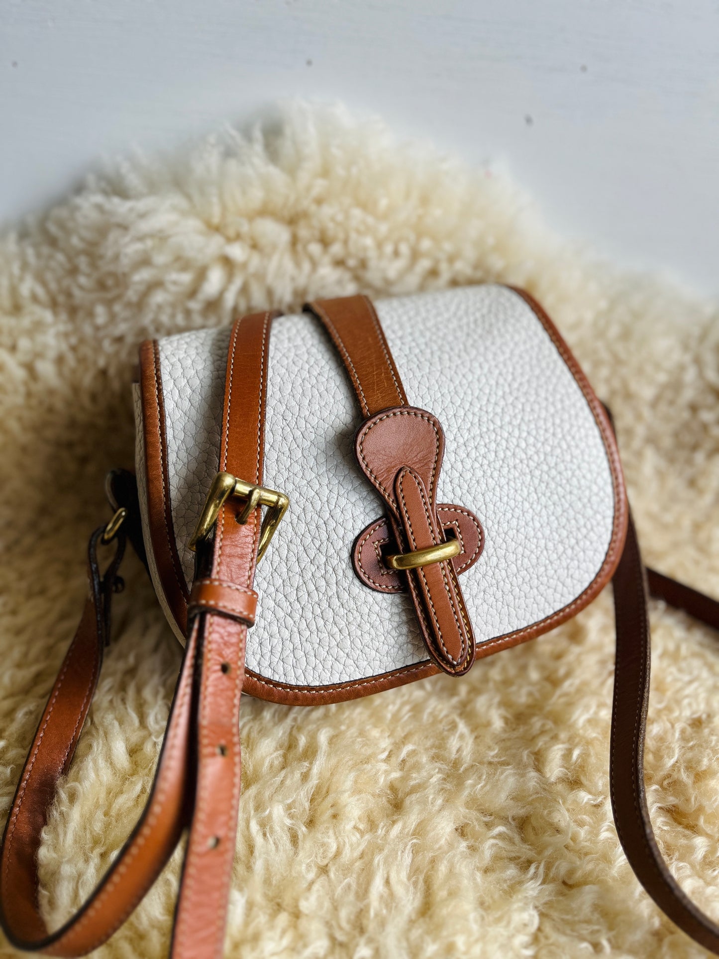 Cream / British Tan R51 Marble Crossbody Bag