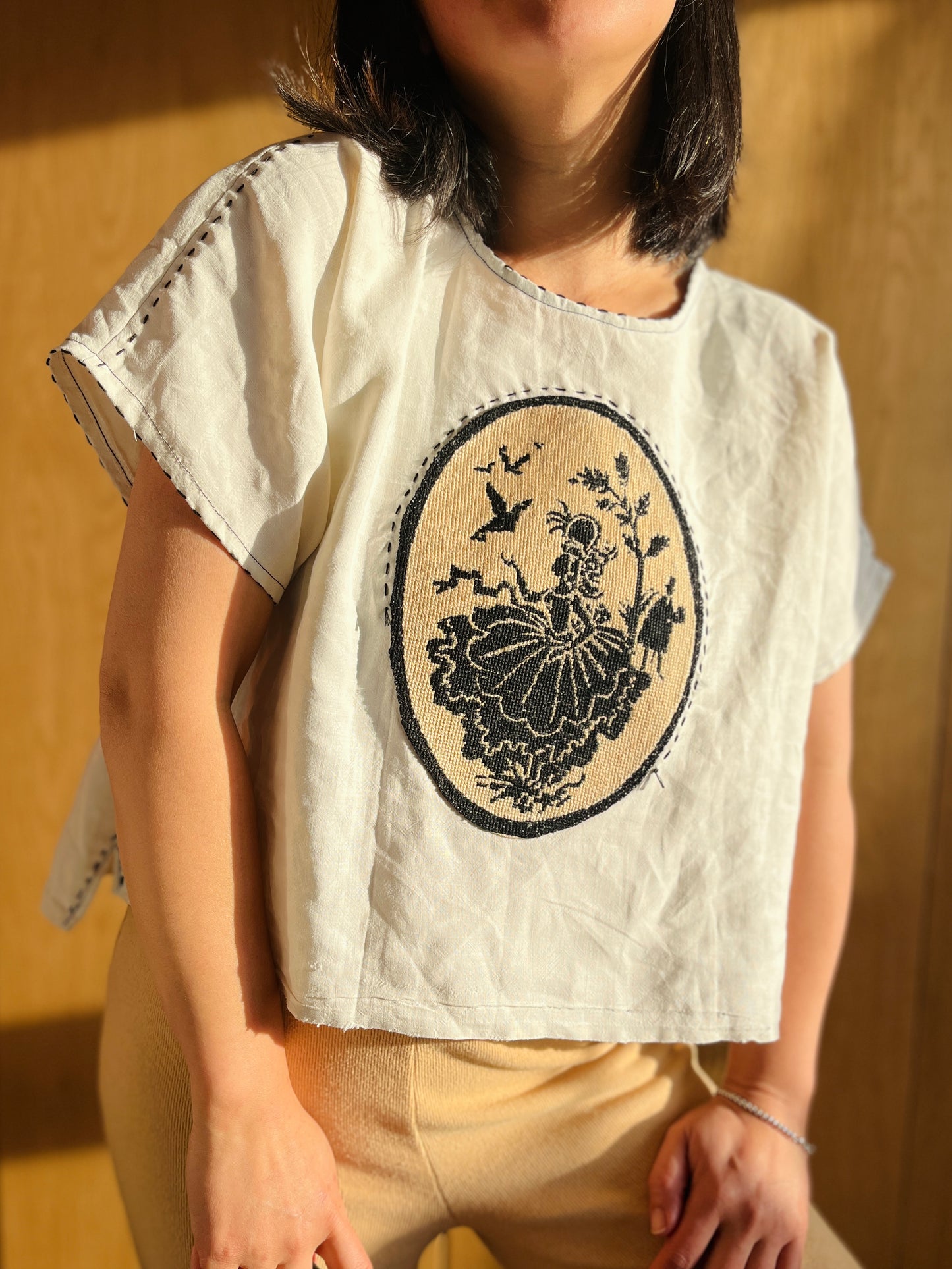 Wall Art Framed Needlepoint Tee