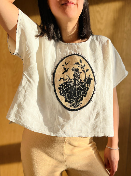 Wall Art Framed Needlepoint Tee