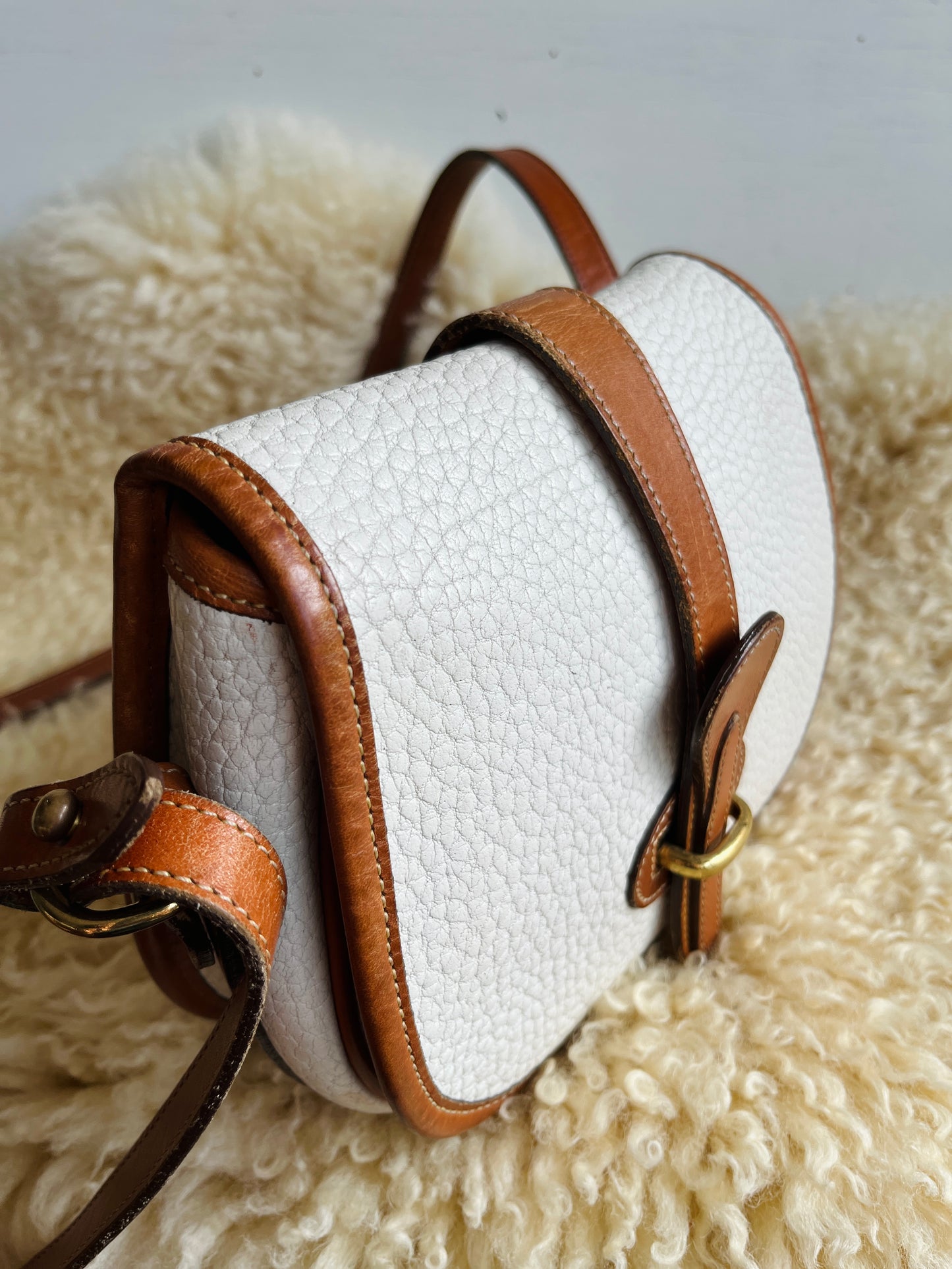 Cream / British Tan R51 Marble Crossbody Bag