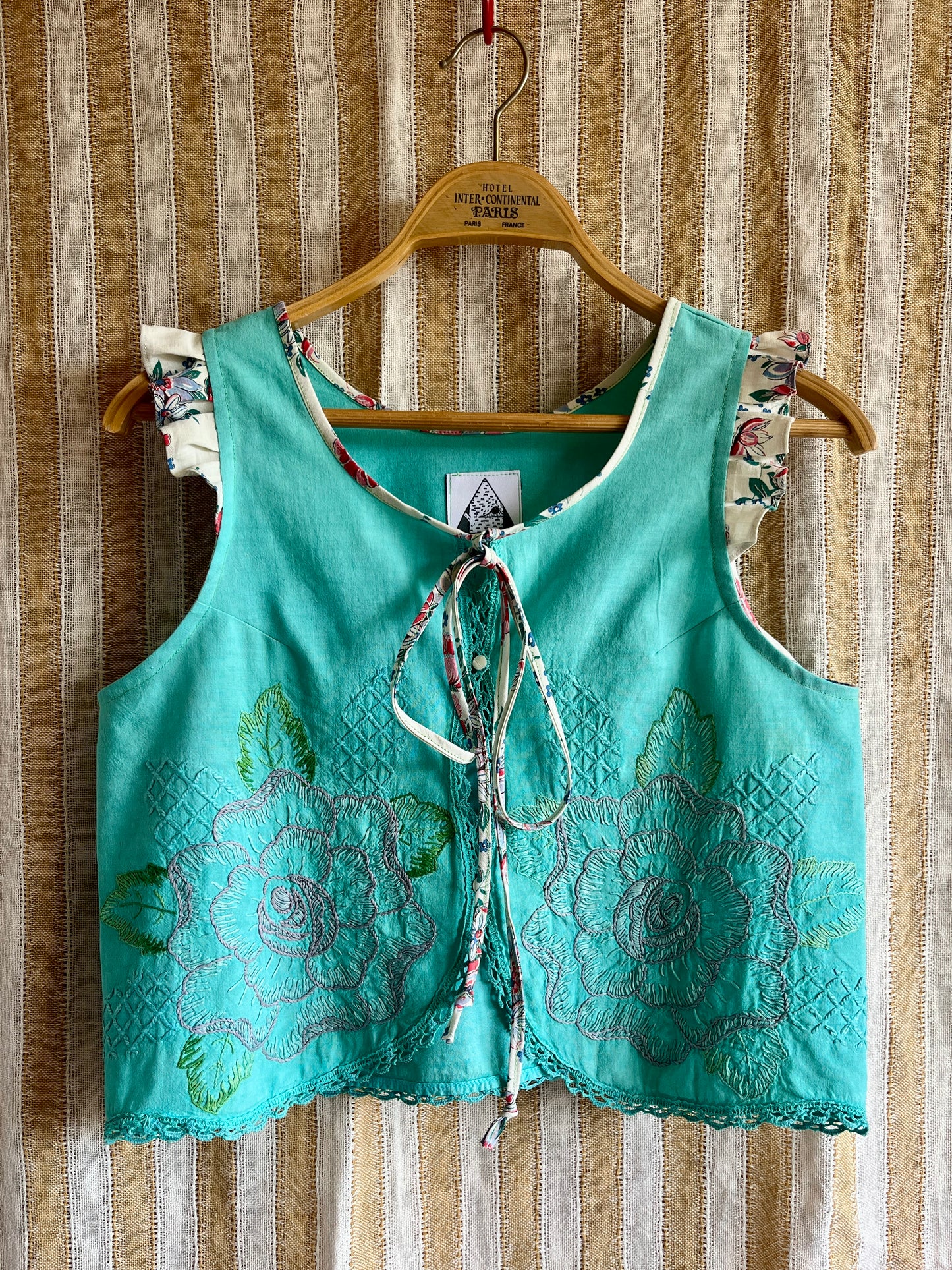 Passion Dyes - turquoise ruffle tank