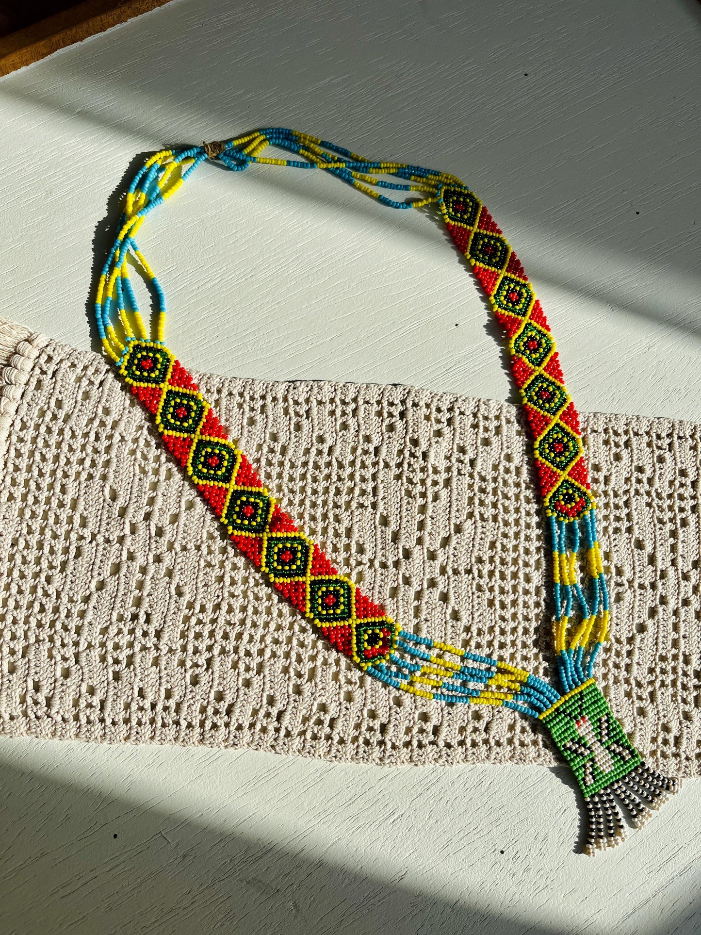 Antique 60s Ethnic Butterflies beadwork