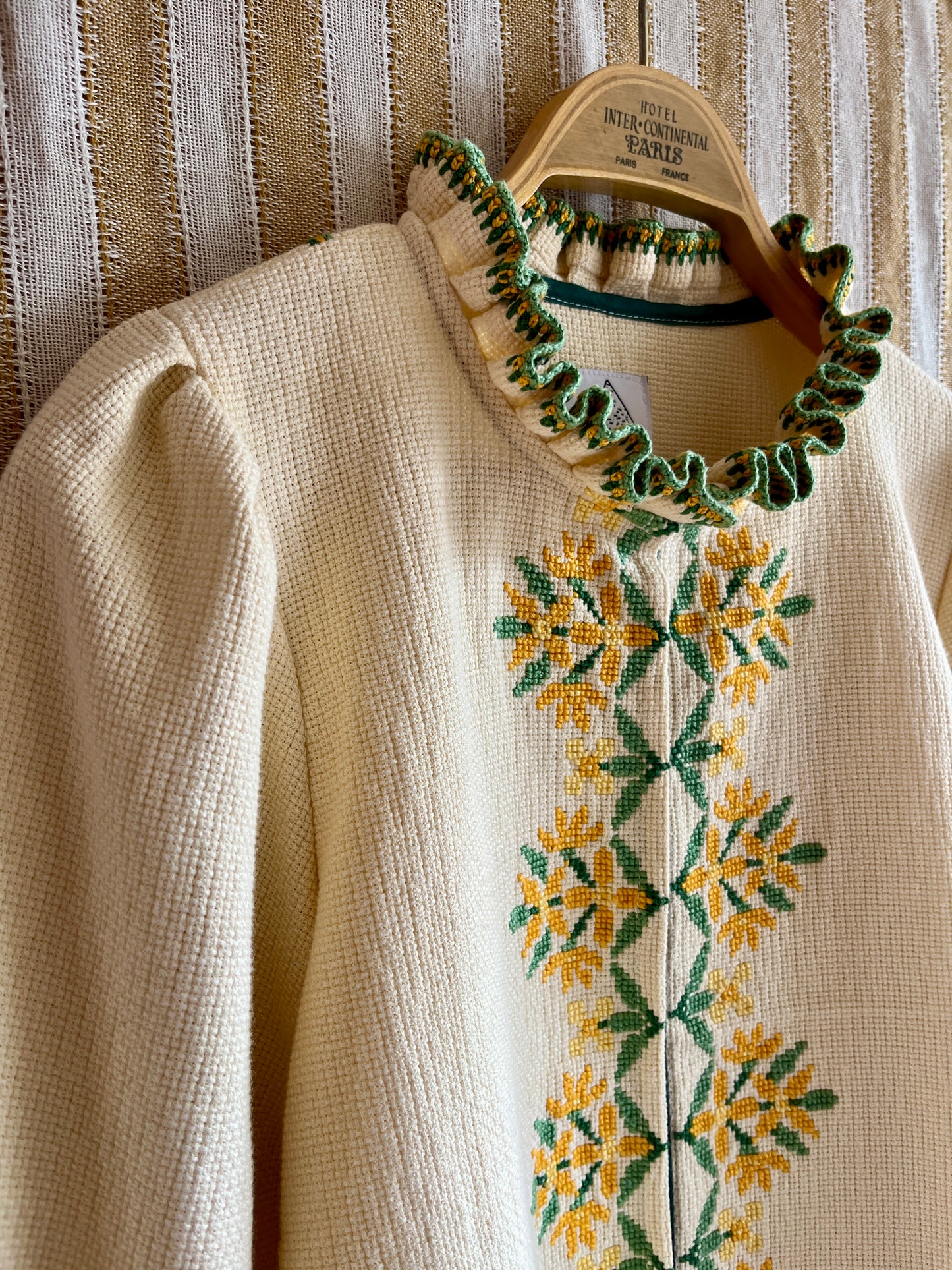 Waffle Cotton Spring Jacket with Matching Belt