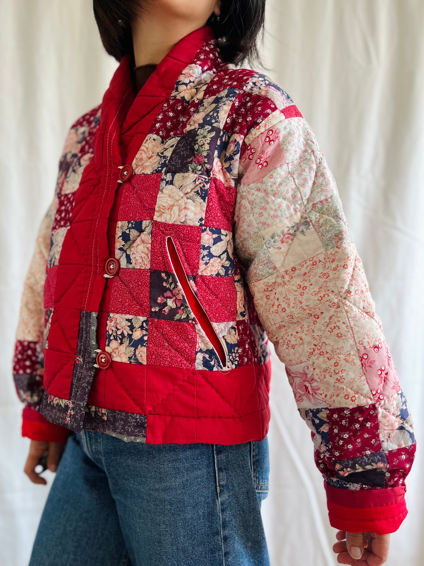 🏵️ Vintage Hand quilt Bomber Jacket